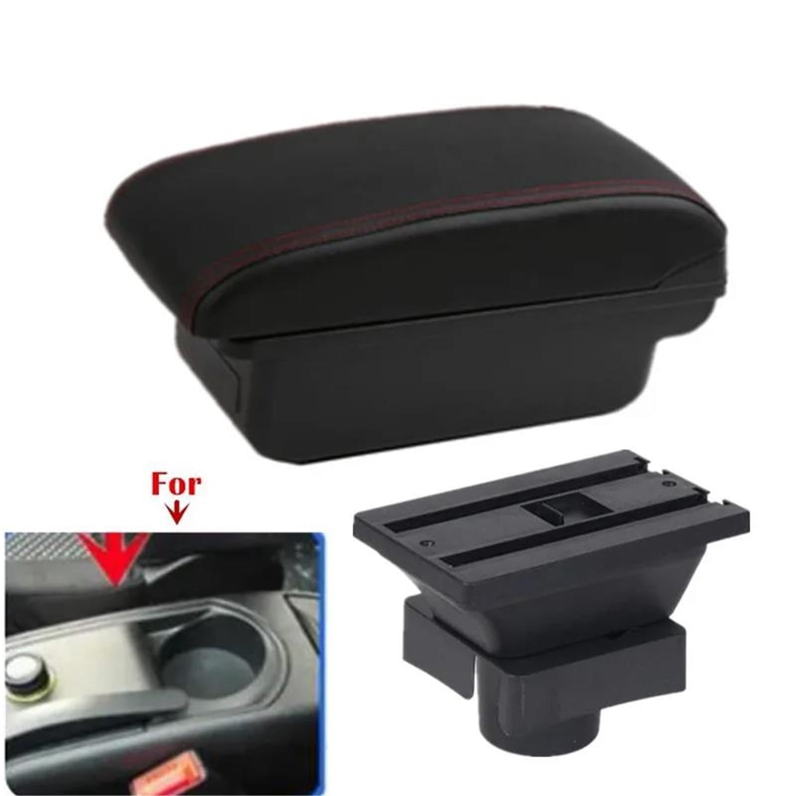 Mittelarmlehne Armlehnenbox Für Citroen Für C4 Auto-Armlehnenbox Aufbewahrungsbox Innenraum Spezielles Nachrüst-Autozubehör Aufbewahrungskonsole(Style A2) von DZSQWETYU