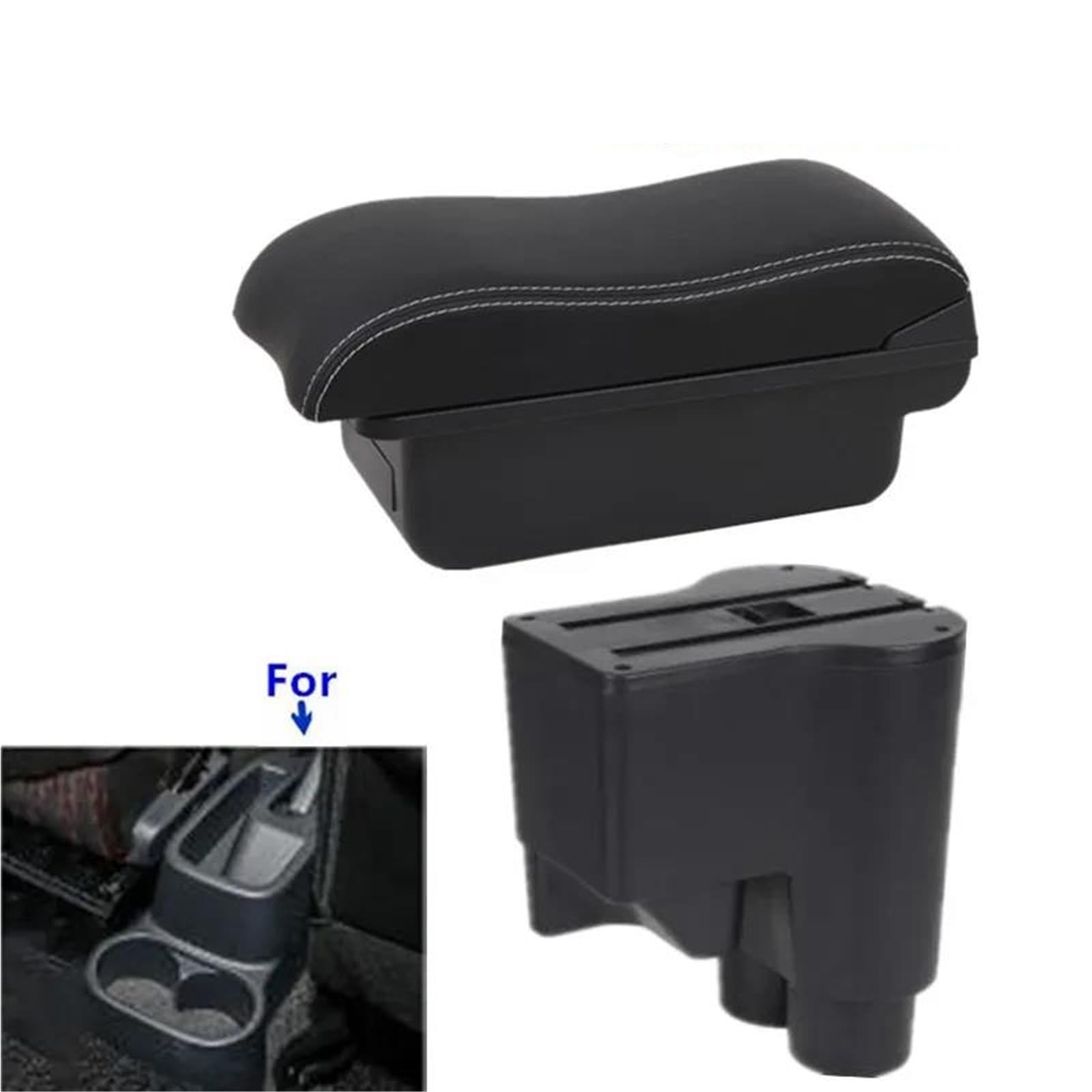Mittelarmlehne Armlehnenbox Für Daihatsu Für Sirion Für Materia 2007–2015 Auto-Armlehnen-Aufbewahrungsbox Nachrüst-Autozubehör Aufbewahrungskonsole(Style A6) von DZSQWETYU