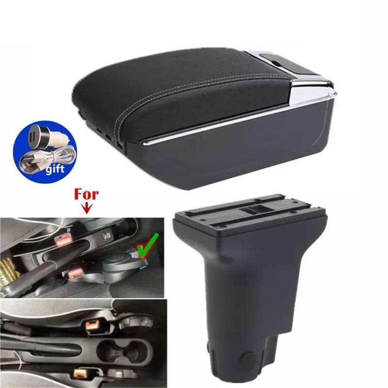Mittelarmlehne Armlehnenbox Für Fiat Für 500 Für Cronos Auto-Armlehnenbox Retrofit Heighten Interior Center Storage Box Aufbewahrungskonsole(Style C3) von DZSQWETYU