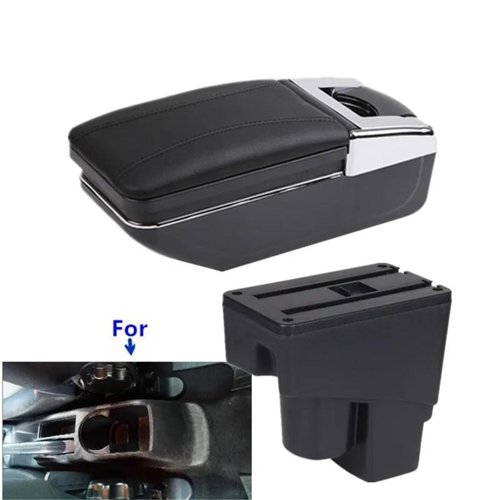 Mittelarmlehne Armlehnenbox Für Fit Für Jazz 1 2002-2007 Auto-Armlehnenarm-Aufbewahrungsbox Autozubehör Aufbewahrungskonsole(Style A1) von DZSQWETYU