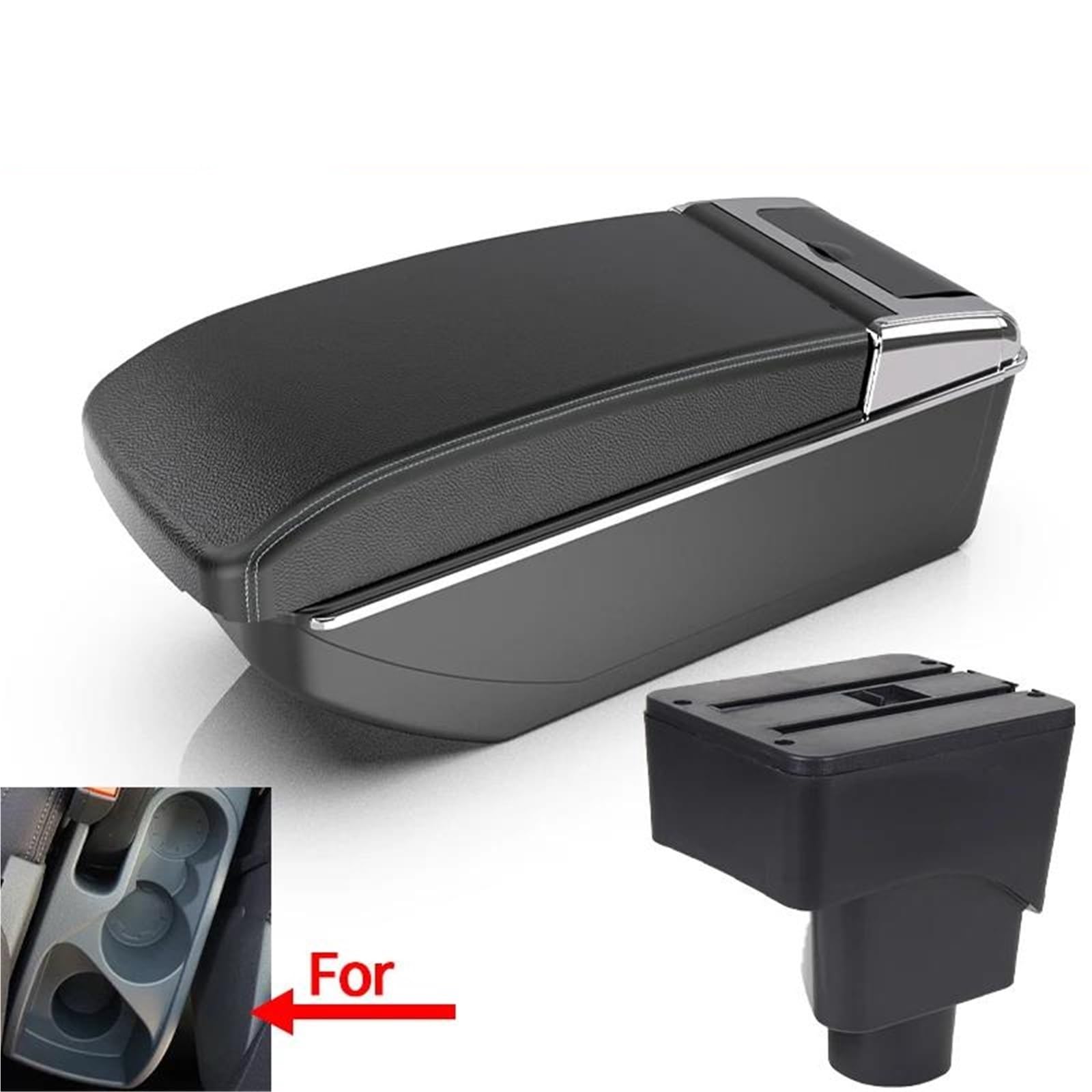 Mittelarmlehne Armlehnenbox Für Ford Für EcoSport 2013-2017 Auto Armlehne Aufbewahrungsbox Arm Autozubehör Teile Innenraum Aufbewahrungskonsole(Style B3) von DZSQWETYU