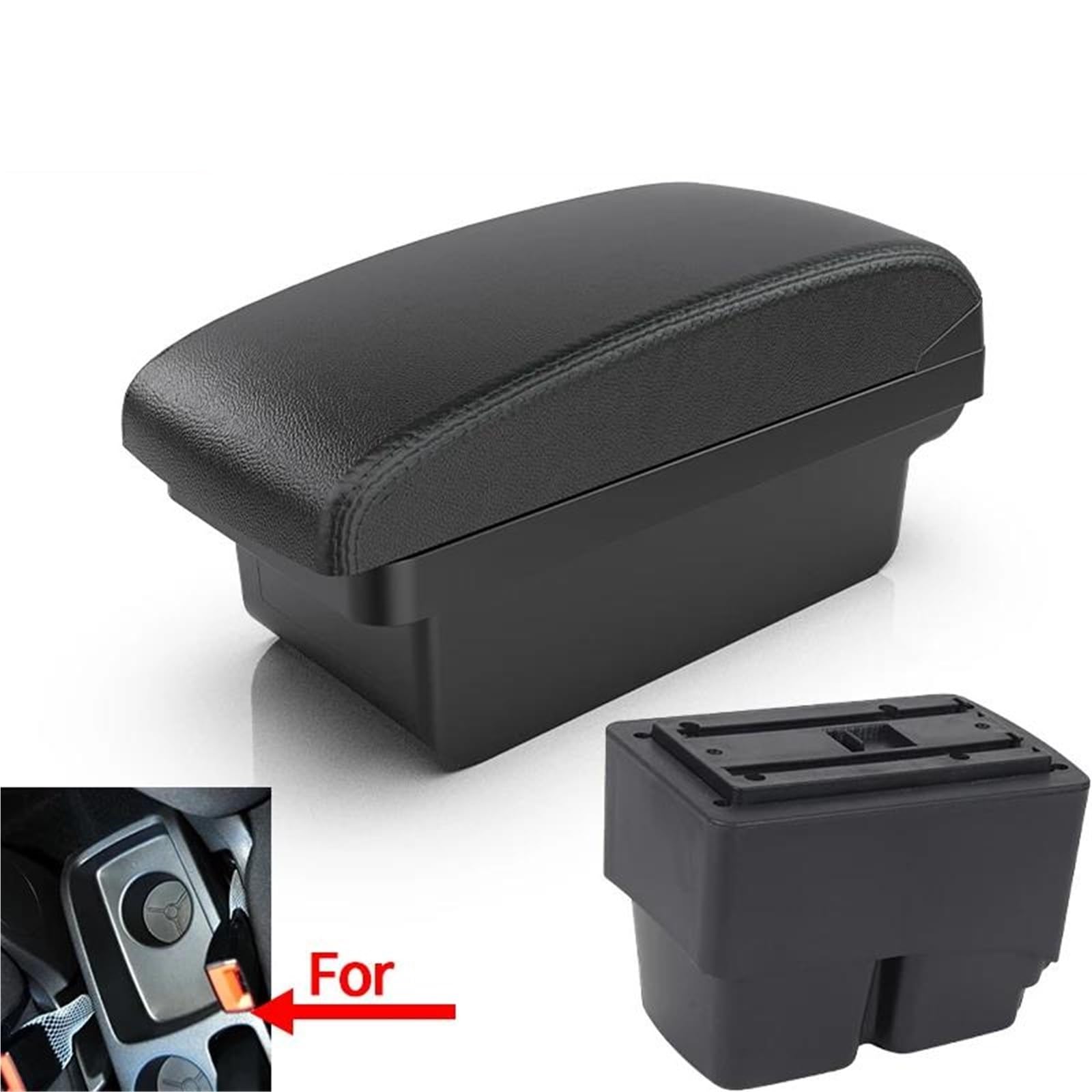 Mittelarmlehne Armlehnenbox Für Ford Für Fiesta Für MK7 2009–2017 Auto-Armlehnen-Aufbewahrungsbox Innenausstattung Aufbewahrungskonsole(Style A2) von DZSQWETYU