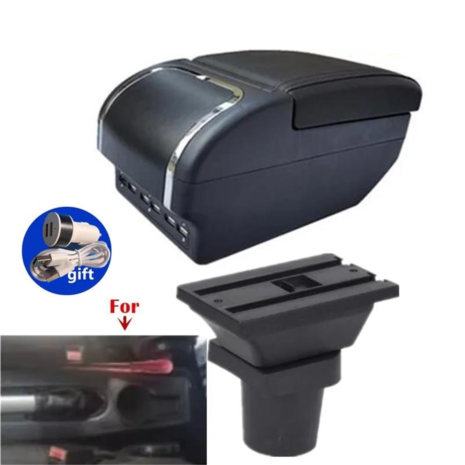 Mittelarmlehne Armlehnenbox Für Ford Für Focus Für Mk1 Auto-Armlehnenbox Zentrale Aufbewahrungsbox Innenausstattung Aufbewahrungskonsole(Style E1) von DZSQWETYU
