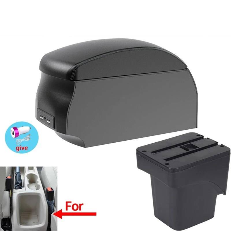 Mittelarmlehne Armlehnenbox Für Ford Für Focus Für Mk2 Auto Armlehnenzubehör Innenausstattung Nachrüstteile Aufbewahrungsbox USB Aufbewahrungskonsole(Style A2) von DZSQWETYU