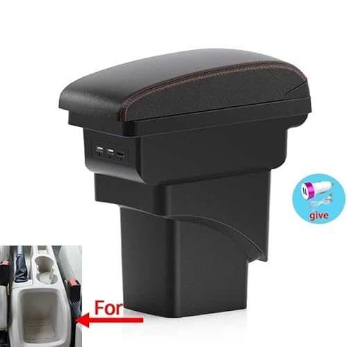 Mittelarmlehne Armlehnenbox Für Ford Für Focus Für Mk2 Auto Armlehnenzubehör Innenausstattung Nachrüstteile Aufbewahrungsbox USB Aufbewahrungskonsole(Style A2) von DZSQWETYU