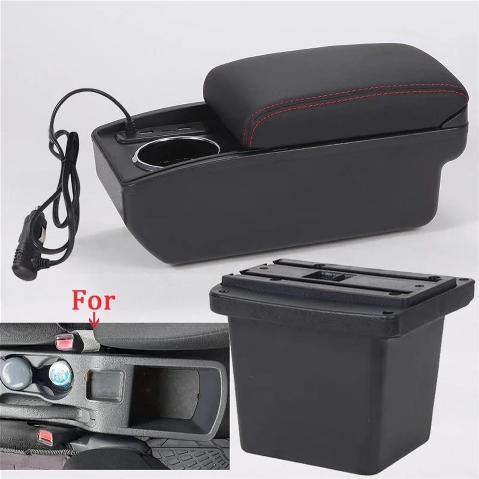 Mittelarmlehne Armlehnenbox Für Hyundai Für Elantra Für Touring Für I30 2007–2011 Auto-Armlehnen-Aufbewahrungsbox Autozubehör Aufbewahrungskonsole(Style A1) von DZSQWETYU
