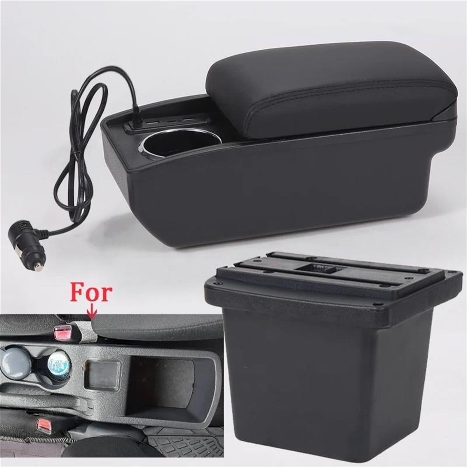 Mittelarmlehne Armlehnenbox Für Hyundai Für Elantra Für Touring Für I30 2007–2011 Auto-Armlehnen-Aufbewahrungsbox Autozubehör Aufbewahrungskonsole(Style A2) von DZSQWETYU