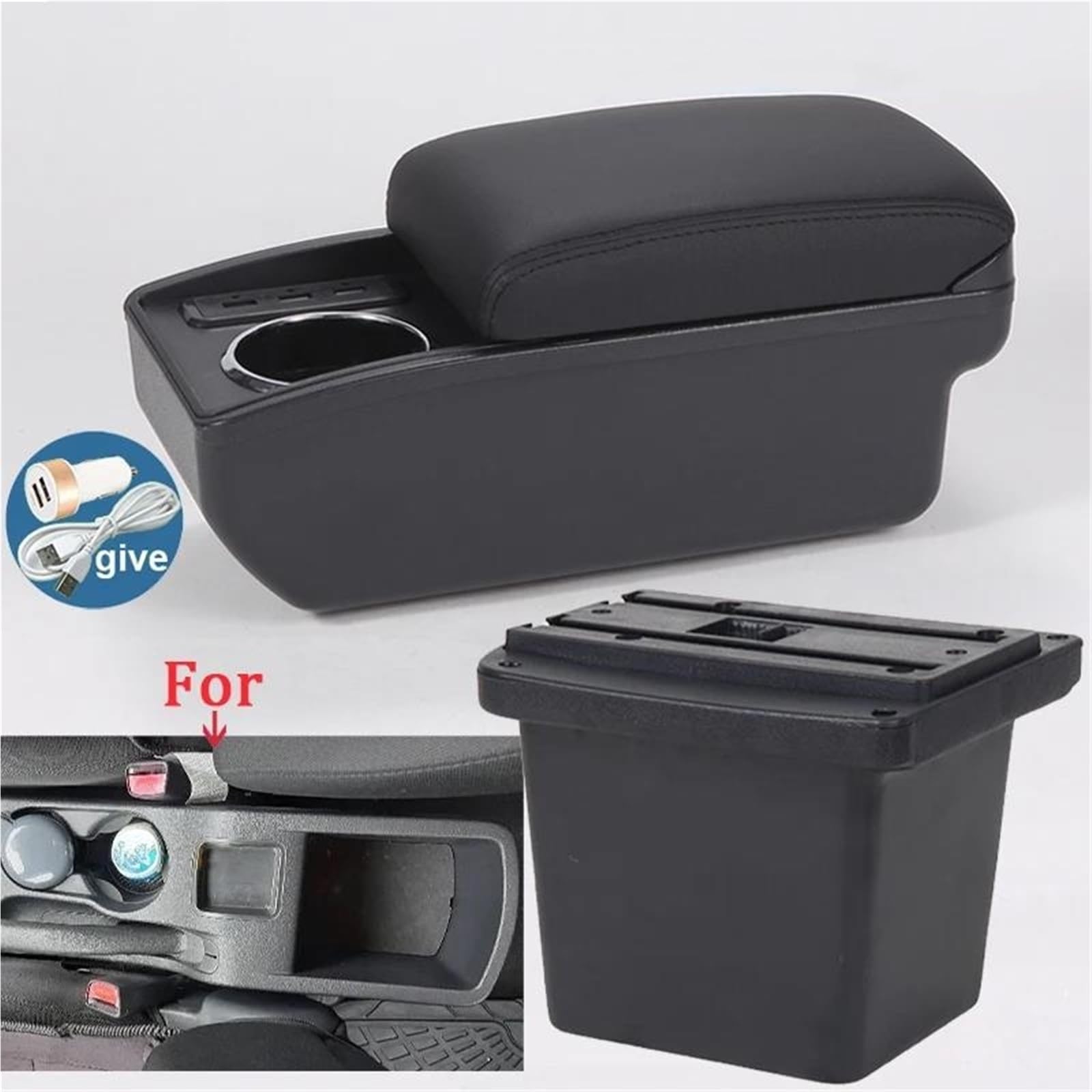 Mittelarmlehne Armlehnenbox Für Hyundai Für Elantra Für Touring Für I30 2007–2011 Auto-Armlehnen-Aufbewahrungsbox Autozubehör Aufbewahrungskonsole(Style B2) von DZSQWETYU