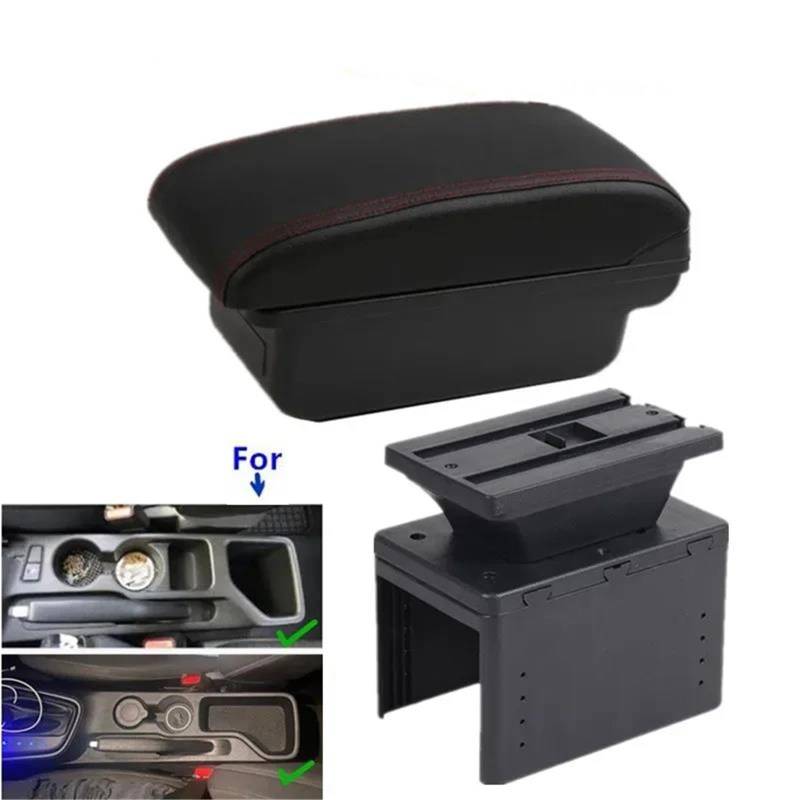 Mittelarmlehne Armlehnenbox Für Hyundai Für I20 2021-2023 Autoarmlehne Retrofit Innenaufbewahrungsbox Autozubehör Aufbewahrungskonsole(Style A2) von DZSQWETYU