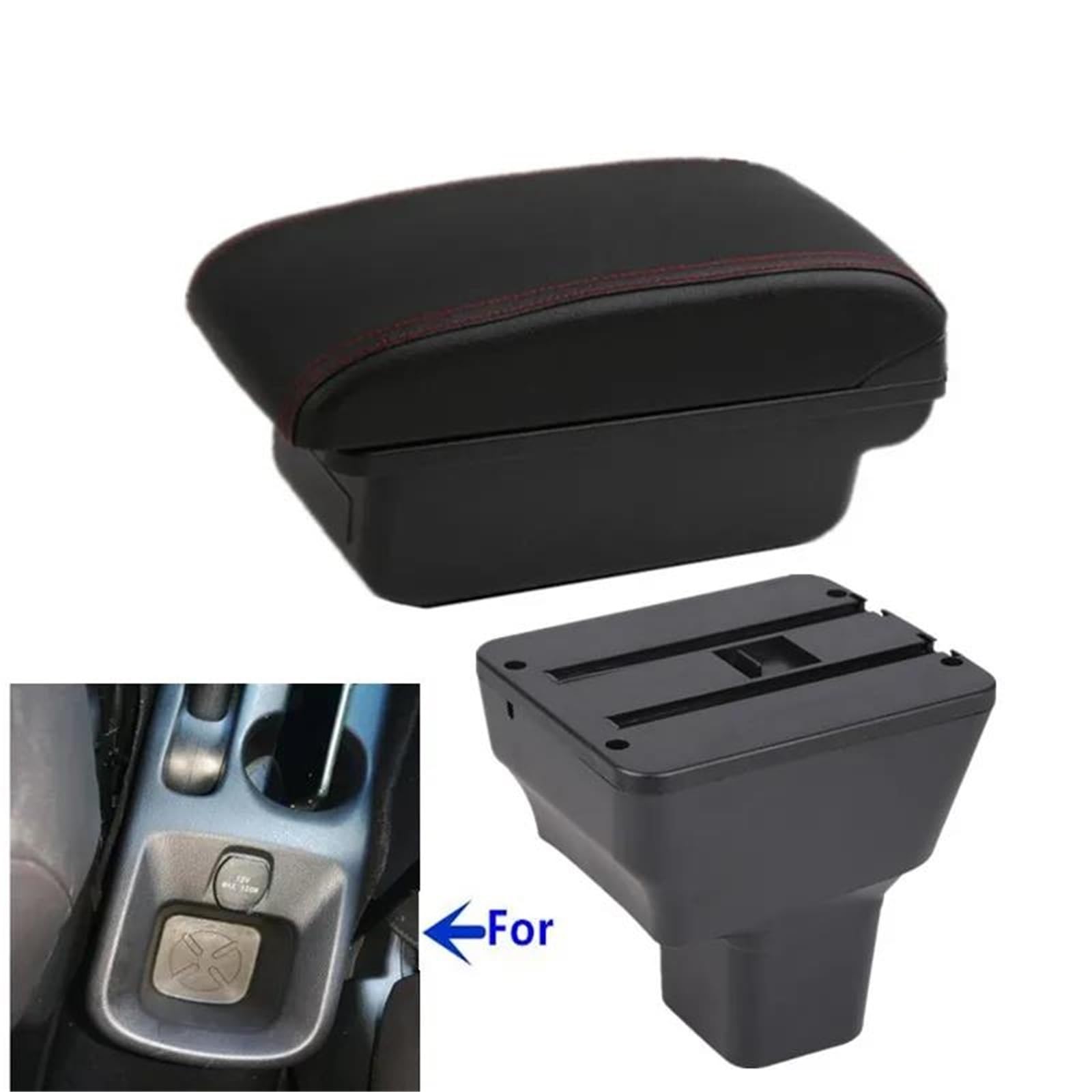 Mittelarmlehne Armlehnenbox Für Nissan Für Kicks 2016–2024 Auto-Armlehnenbox Innenraum-Nachrüst-Aufbewahrungsbox Autozubehör Aufbewahrungskonsole(Style A2) von DZSQWETYU