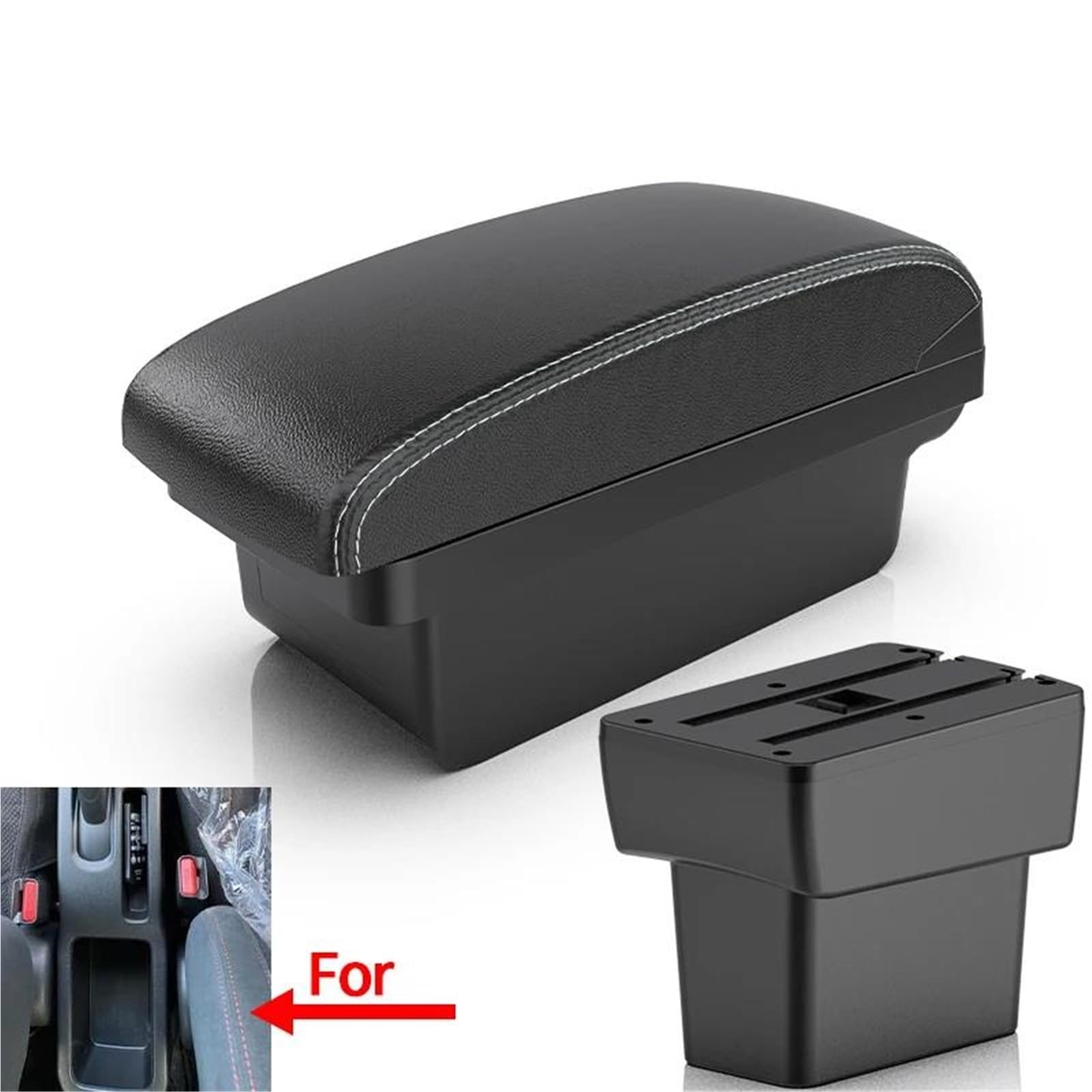 Mittelarmlehne Armlehnenbox Für Nissan Für Note 2016–2022 Zentrale Aufbewahrungsbox Spezielles Innenausstattungs-Nachrüst Aufbewahrungskonsole(Style A3) von DZSQWETYU