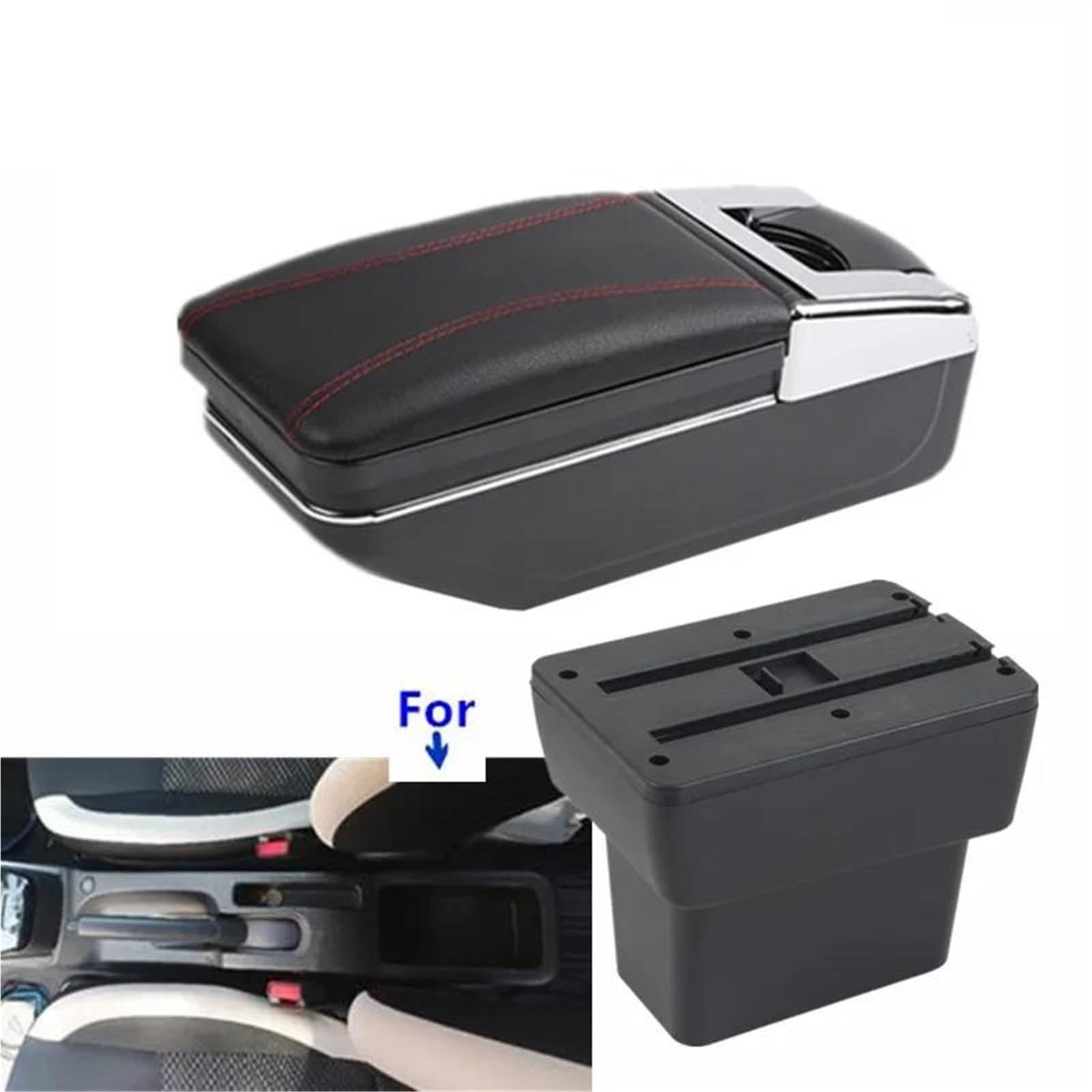 Mittelarmlehne Armlehnenbox Für Nissan Für Note 2019–2024 Zentrale Aufbewahrungsbox Spezielles Innenausstattungs-Nachrüst Aufbewahrungskonsole(Style A2) von DZSQWETYU