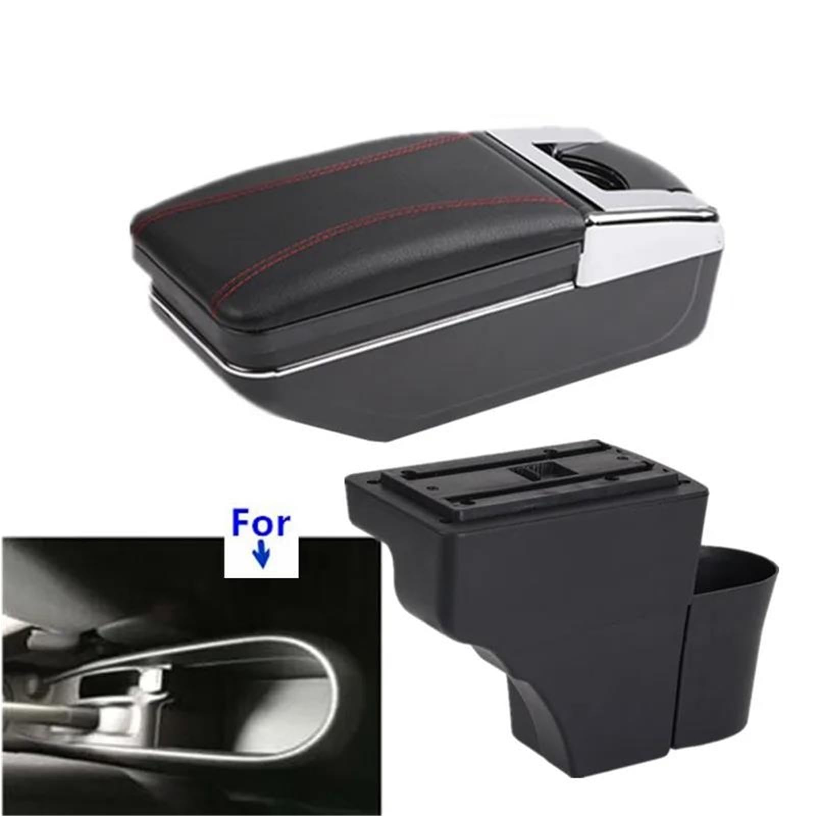 Mittelarmlehne Armlehnenbox Für Nissan Für Note Auto Armlehnenbox Zentrale Aufbewahrungsbox Innenausstattung Nachrüst-Autozubehör Aufbewahrungskonsole(Style A2) von DZSQWETYU