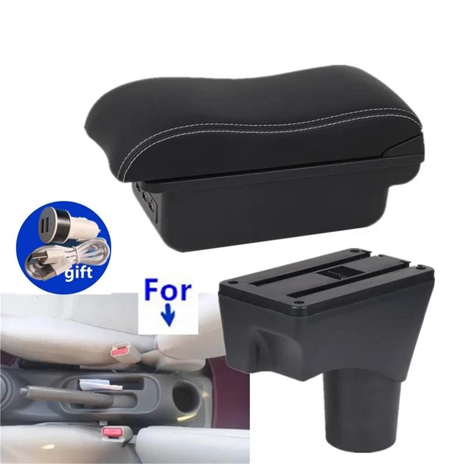 Mittelarmlehne Armlehnenbox Für Nissan Für Sunny Für March Für Micra K13 2010-2023 Auto Armlehne Arm Aufbewahrungsbox Teile Aufbewahrungskonsole(Style B6) von DZSQWETYU