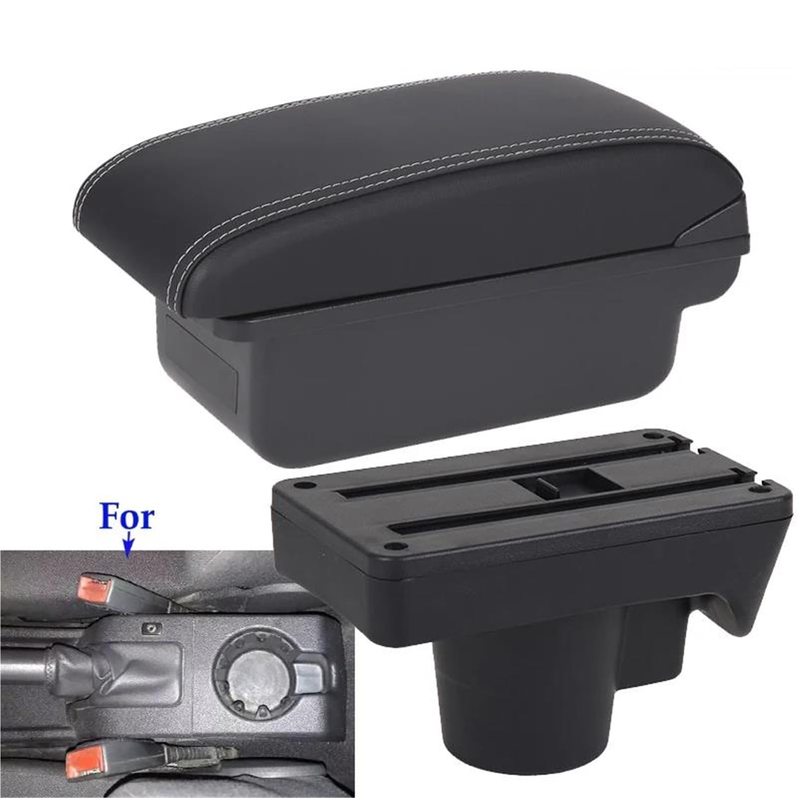 Mittelarmlehne Armlehnenbox Für Opel Für Astra H 2004-2011 Autoarmlehne Autoaufbewahrungsbox Armverstrebungen Innenraum Aufbewahrungskonsole(Style C3) von DZSQWETYU