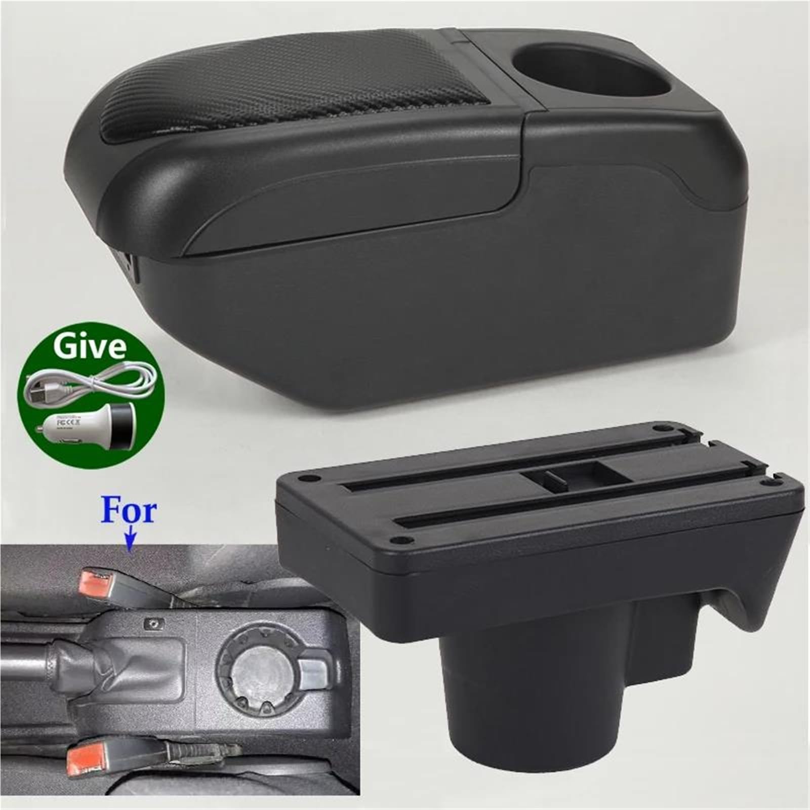 Mittelarmlehne Armlehnenbox Für Opel Für Astra H 2004-2011 Autoarmlehne Autoaufbewahrungsbox Armverstrebungen Innenraum Autozubehör Aufbewahrungskonsole(Schwarz) von DZSQWETYU