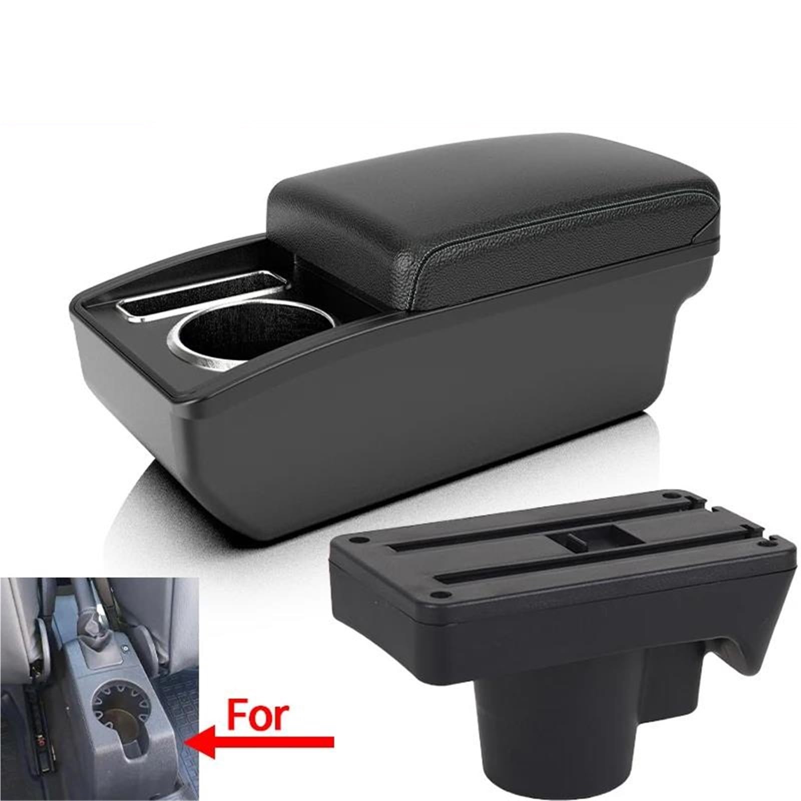 Mittelarmlehne Armlehnenbox Für Opel Für Astra H 2006–2011 Auto-Armlehnen-Aufbewahrungsbox Einfache Installation Getränkehalter Aufbewahrungskonsole(Style A3) von DZSQWETYU