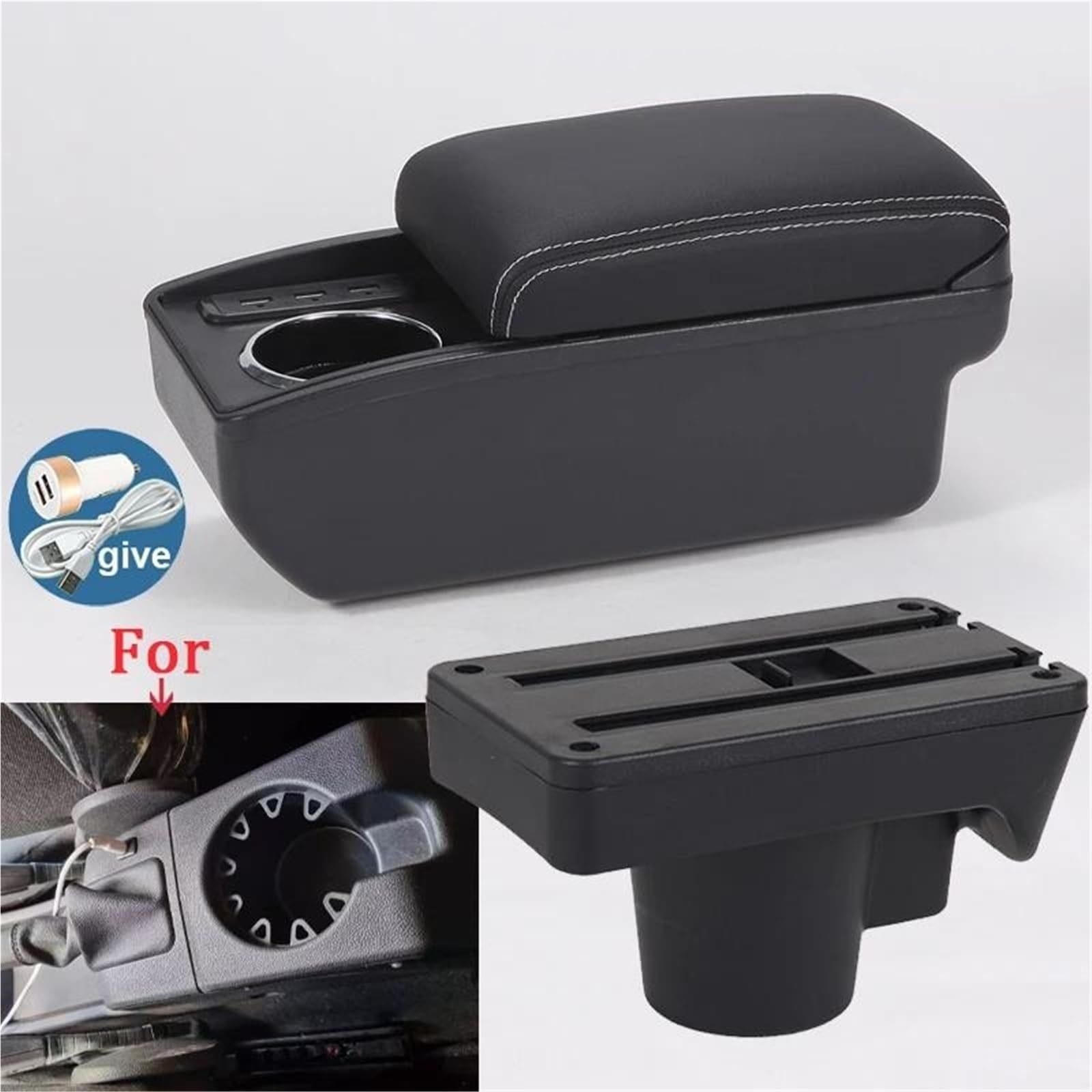 Mittelarmlehne Armlehnenbox Für Opel Für Astra H 2006-2011 Auto-Armlehnen-Aufbewahrungsbox Spezielles Autozubehör Für Den Innenraum Aufbewahrungskonsole(Style B3) von DZSQWETYU