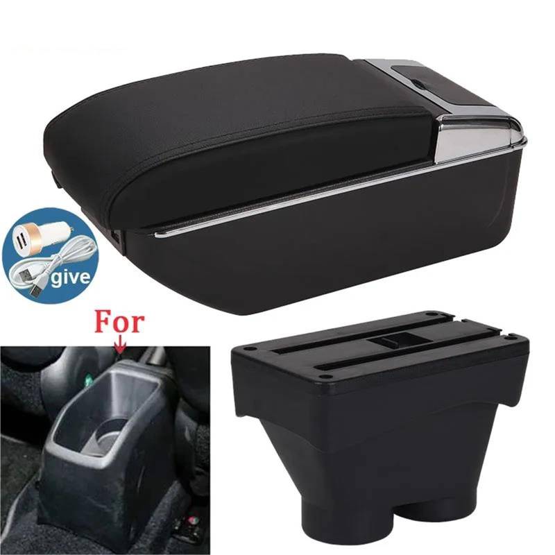 Mittelarmlehne Armlehnenbox Für Peugeot Für 208 2012-2018 Aufbewahrungsbox Autohalter Aschenbecher Innenzubehör Teile USB Aufbewahrungskonsole(Style B2) von DZSQWETYU
