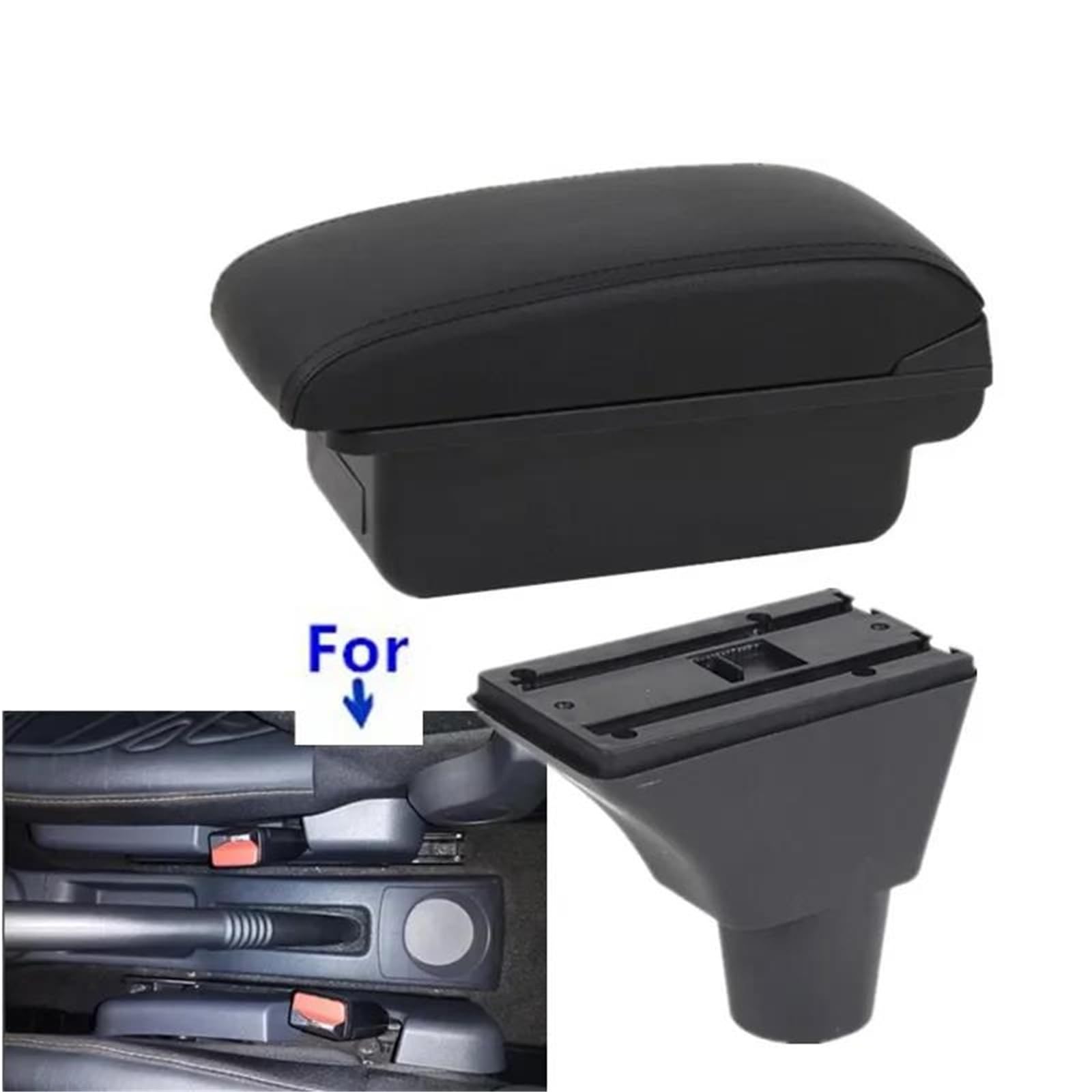 Mittelarmlehne Armlehnenbox Für Sandero Für Stepway Für Dacia Für Sandero Für Logan 2 Auto-Armlehnenbox Aufbewahrungsbox Aufbewahrungskonsole(Style A1) von DZSQWETYU