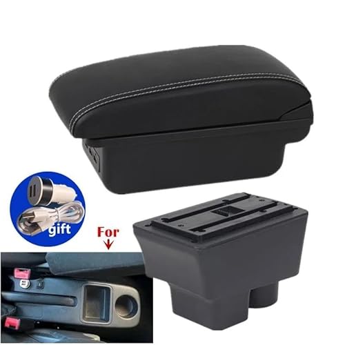 Mittelarmlehne Armlehnenbox Für Skoda Für Fabia II 2008-2014 Auto-Armlehnen-Aufbewahrungsbox Nachrüstung Innenraum Autozubehör Aufbewahrungskonsole(Style B3) von DZSQWETYU
