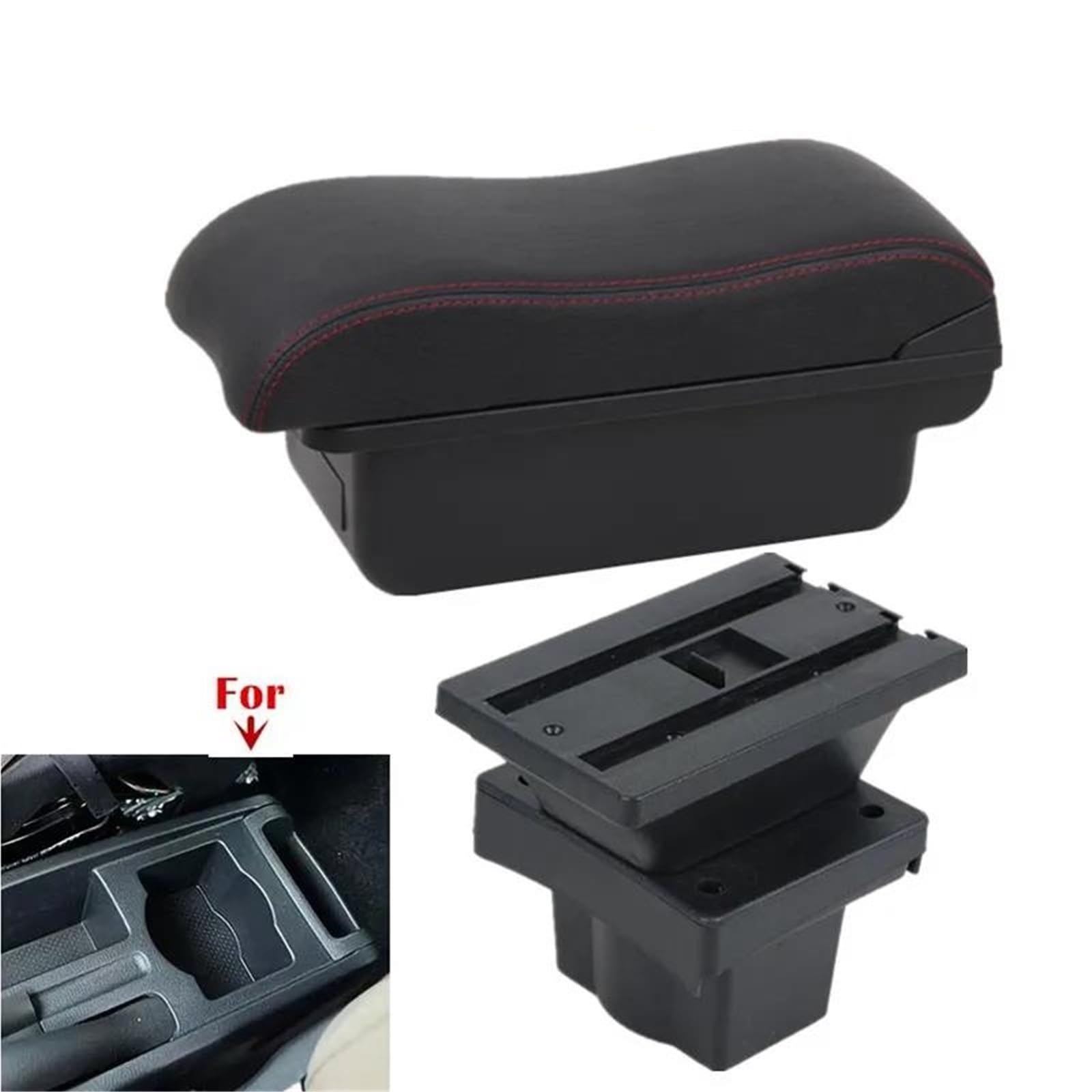 Mittelarmlehne Armlehnenbox Für Skoda Für Octavia Für Yeti Für Mk2 2005-2012 Auto-Armlehnen-Aufbewahrungsbox Innenausstattung Aufbewahrungskonsole(Style A5) von DZSQWETYU