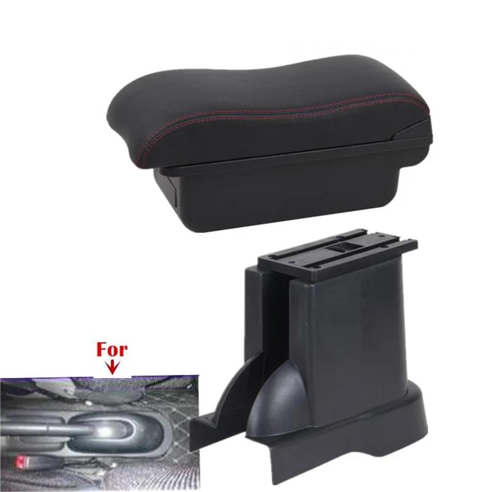 Mittelarmlehne Armlehnenbox Für Suzuki Für Alto Auto-Armlehnenbox Zentrale Aufbewahrungsbox Innenausstattung Nachrüstung Aufbewahrungskonsole(Style A5) von DZSQWETYU