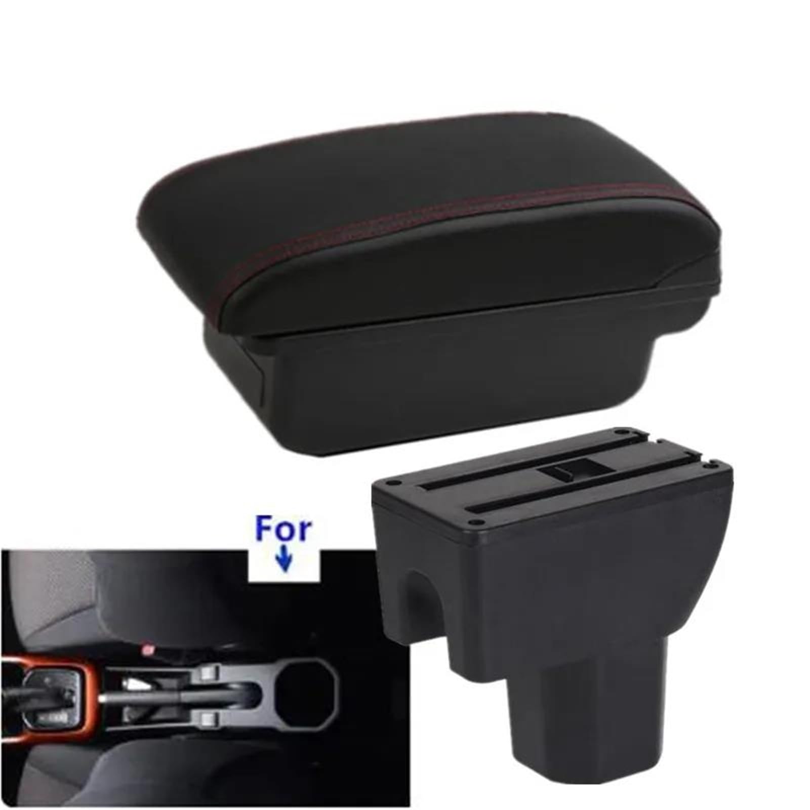 Mittelarmlehne Armlehnenbox Für Suzuki Für Ignis Auto Armlehnenbox Retrofit Teile Innenaufbewahrungsbox Aufbewahrungskonsole(Style A2) von DZSQWETYU