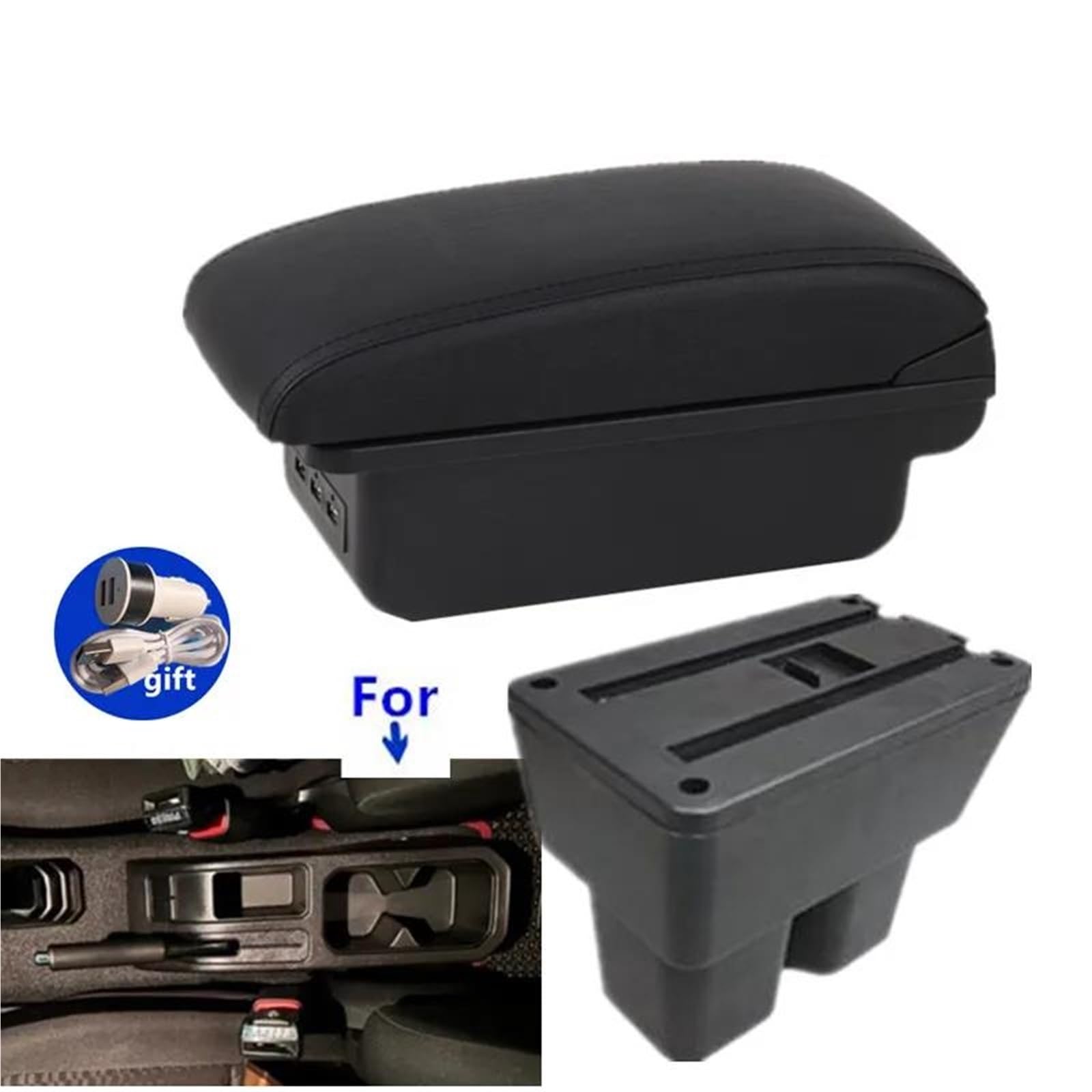 Mittelarmlehne Armlehnenbox Für Suzuki Für Jimny JB74 JB64w 2019-2024 Auto-Armlehnen-Aufbewahrungsbox Nachrüst-Autozubehör Aufbewahrungskonsole(Style B1) von DZSQWETYU