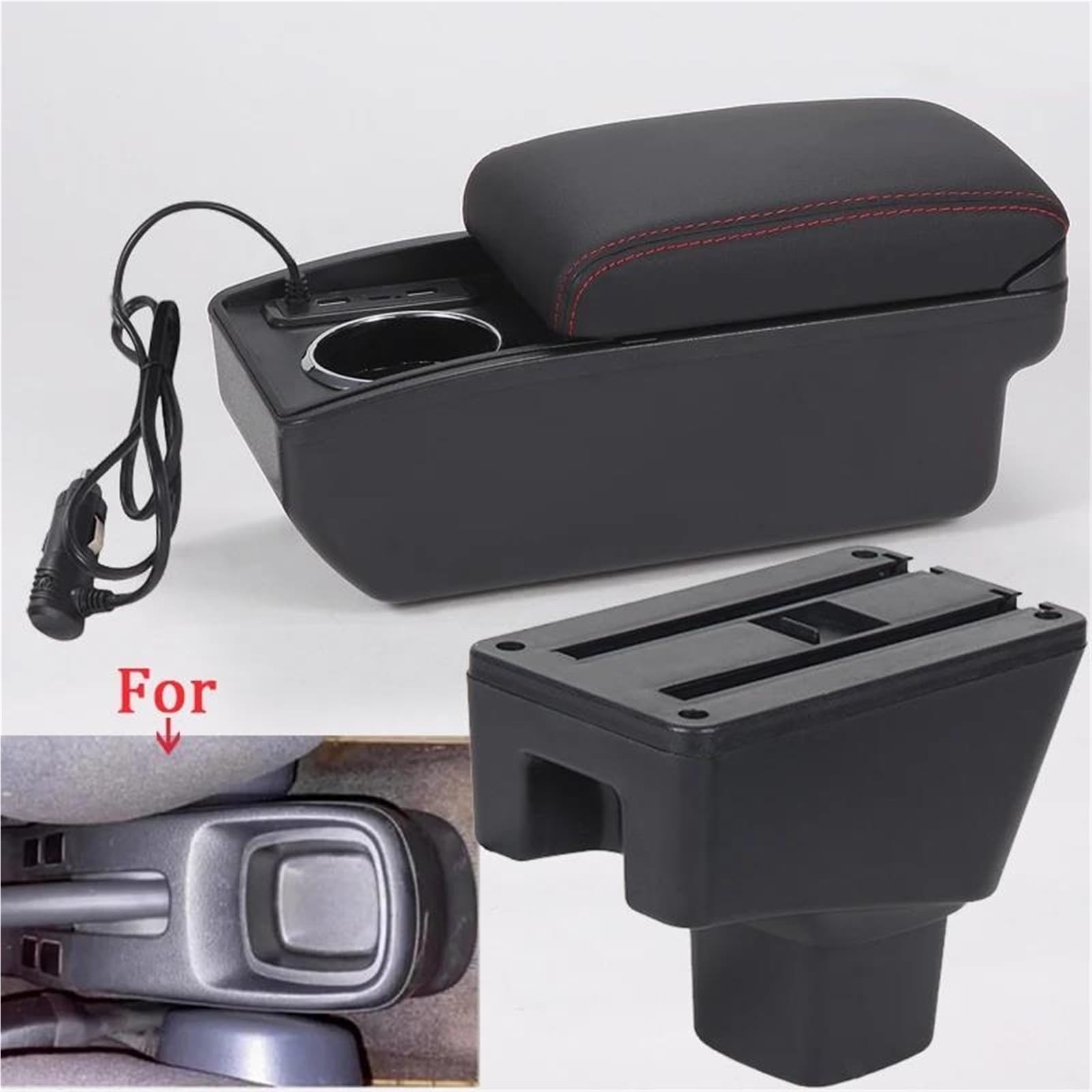 Mittelarmlehne Armlehnenbox Für Suzuki Für SX4 Auto-Armlehne Nachrüstteile Innendetails Aufbewahrungsbox Autozubehör Aufbewahrungskonsole(Style A1) von DZSQWETYU