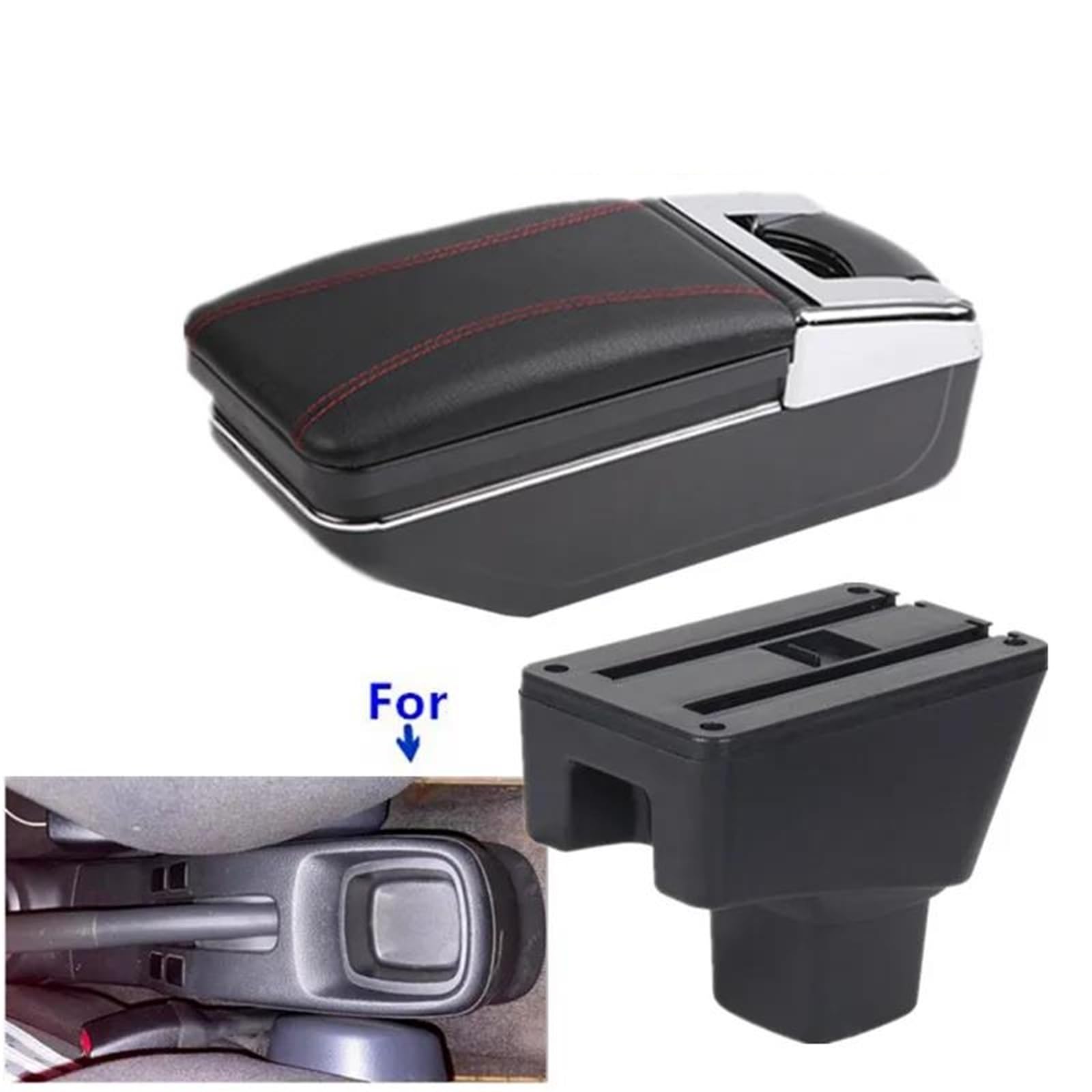 Mittelarmlehne Armlehnenbox Für Suzuki Für SX4 Auto-Armlehnenbox Innenausstattung Nachrüstteile Zentrale Aufbewahrungsbox Aufbewahrungskonsole(Style A2) von DZSQWETYU