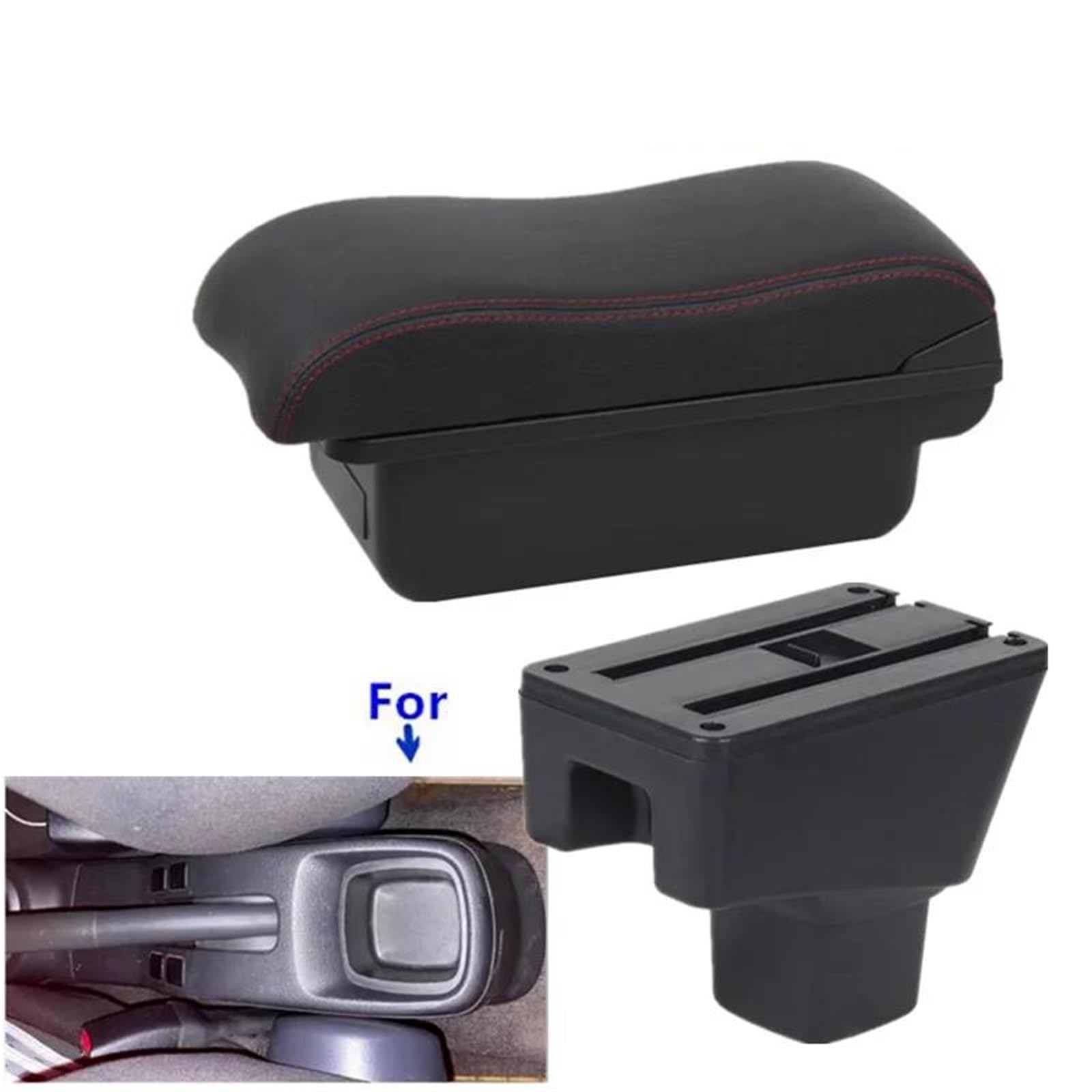 Mittelarmlehne Armlehnenbox Für Suzuki Für SX4 Auto-Armlehnenbox Innenausstattung Nachrüstteile Zentrale Aufbewahrungsbox Aufbewahrungskonsole(Style A5) von DZSQWETYU