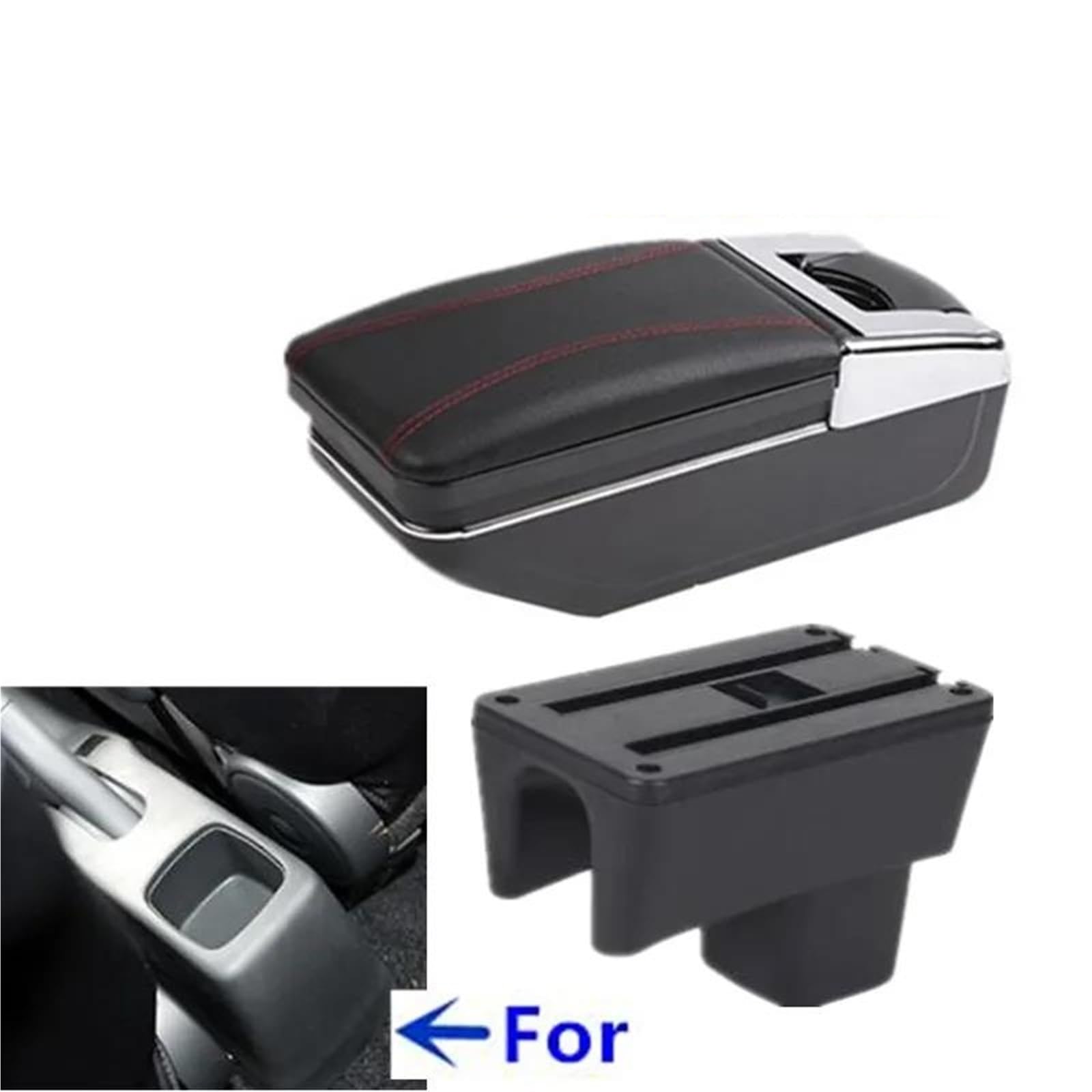 Mittelarmlehne Armlehnenbox Für Suzuki Für Swift 2005-2024 Autoarmlehne Autozubehör Innenaufbewahrungsbox Nachrüstteile Aufbewahrungskonsole(Style A2) von DZSQWETYU