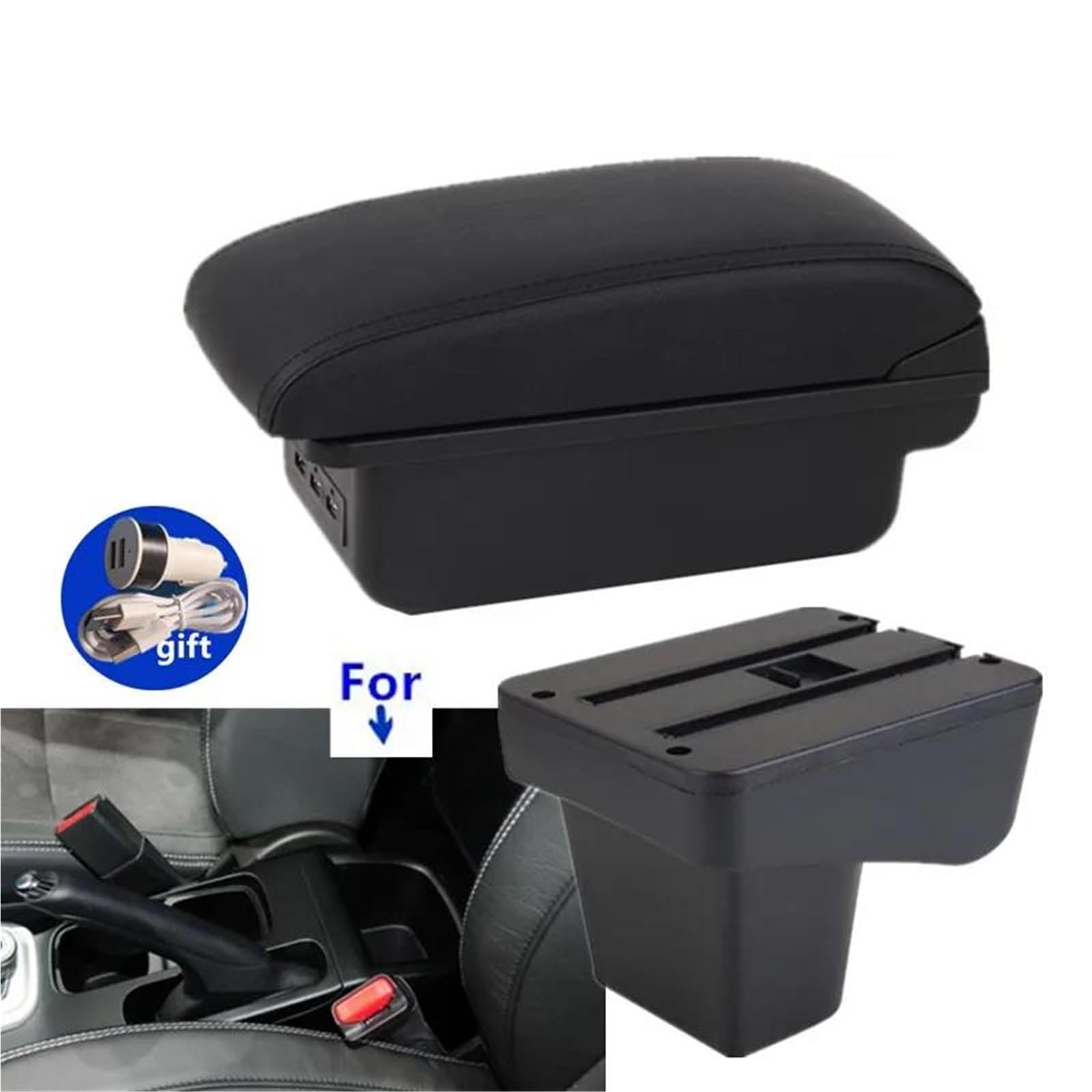 Mittelarmlehne Armlehnenbox Für Suzuki Für Vitara Auto Armlehnenbox Nachrüstung Zentrale Aufbewahrungsbox Autozubehör Aufbewahrungskonsole(Style B1) von DZSQWETYU