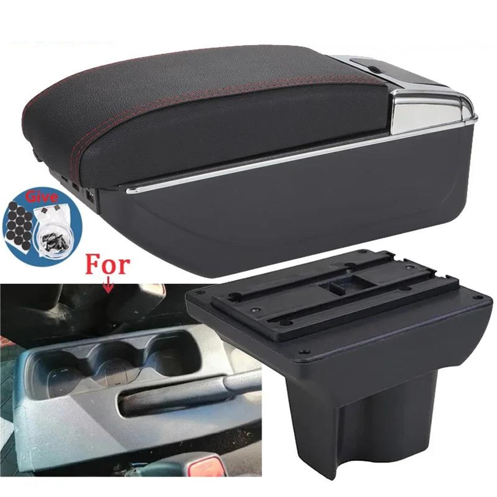 Mittelarmlehne Armlehnenbox Für Toyota Für Avanza Für Rush Auto Armlehne Innenausstattung Nachrüstteil Aufbewahrungsbox Aufbewahrungskonsole(Style B1) von DZSQWETYU