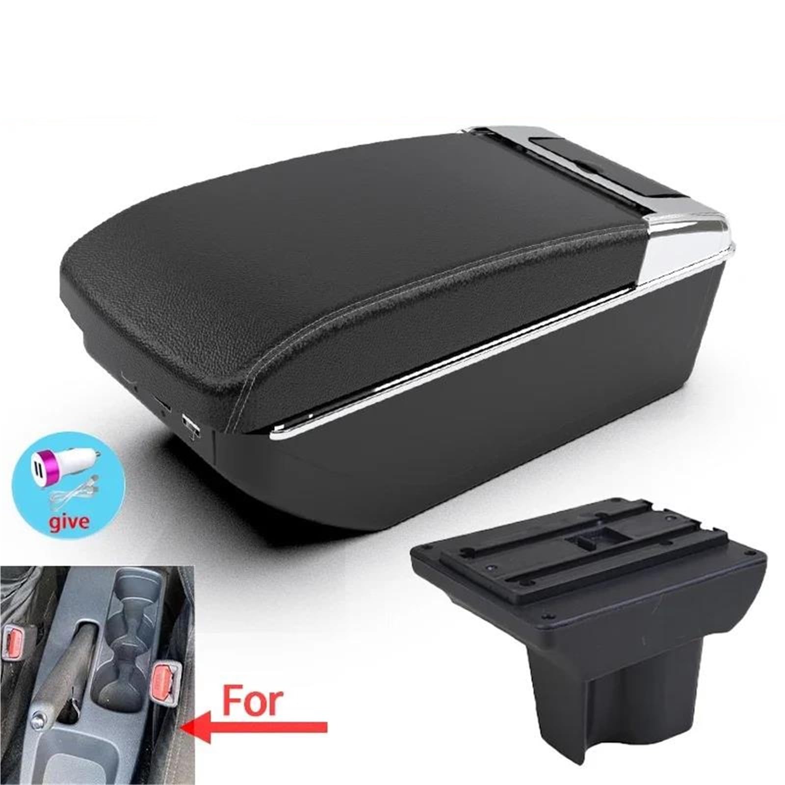 Mittelarmlehne Armlehnenbox Für Toyota Für Avanza Für Rush Für Aruz Auto-Armlehnenbox Innenaufbewahrungsbox Autozubehör Aufbewahrungskonsole(Style A3) von DZSQWETYU