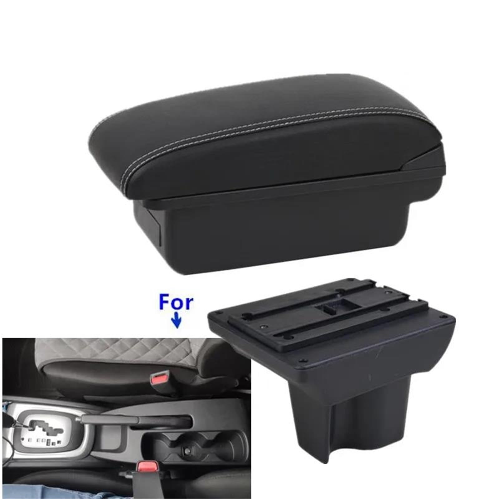 Mittelarmlehne Armlehnenbox Für Toyota Für Avanza Für Rush Für Aruz Auto-Armlehnenbox Retrofit-Innenraum-Aufbewahrungsbox Aufbewahrungskonsole(Style A3) von DZSQWETYU