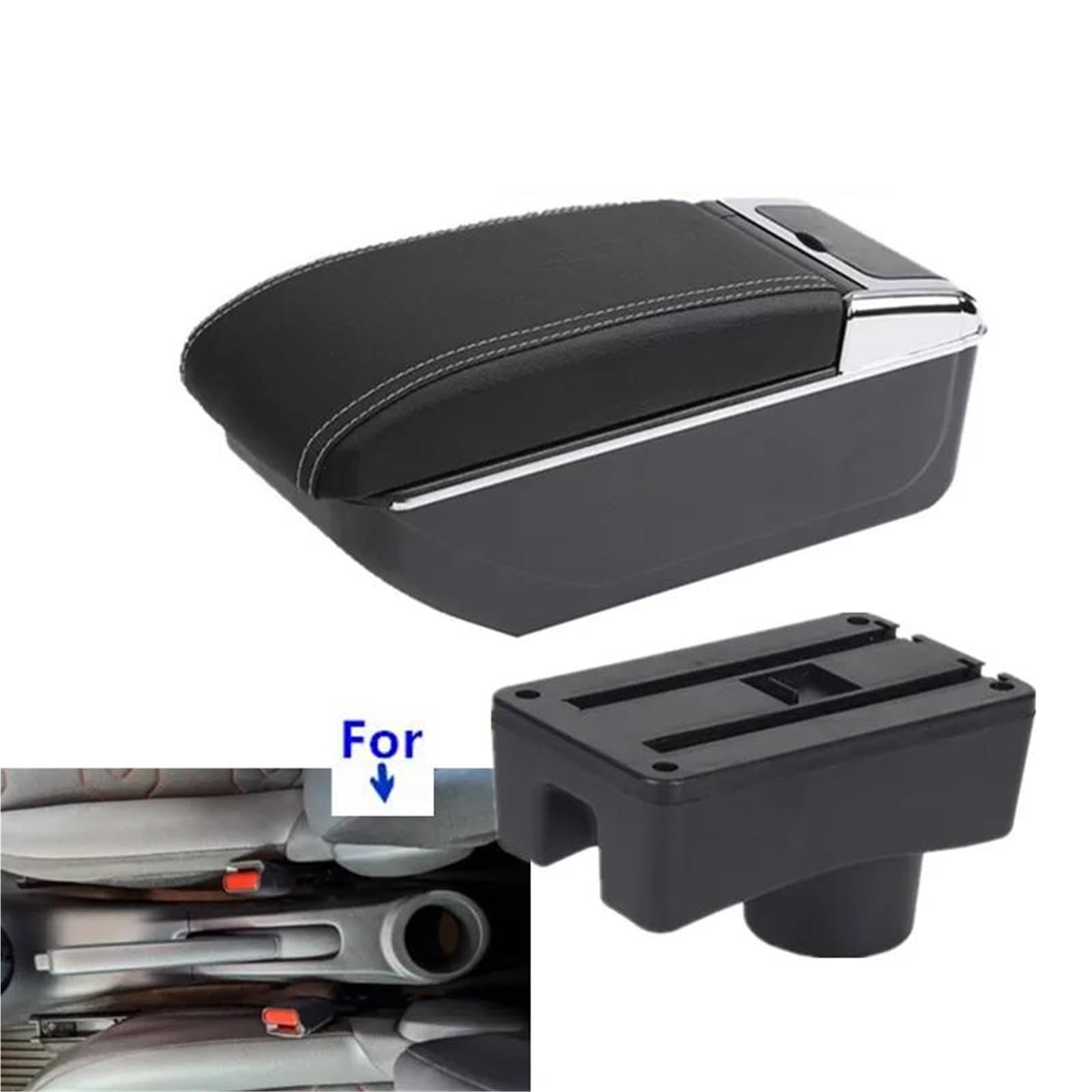 Mittelarmlehne Armlehnenbox Für Toyota Für Aygo Auto Armlehne Autozubehör Innen Zentrale Aufbewahrungsbox Nachrüstteile Aufbewahrungskonsole(Style B3) von DZSQWETYU