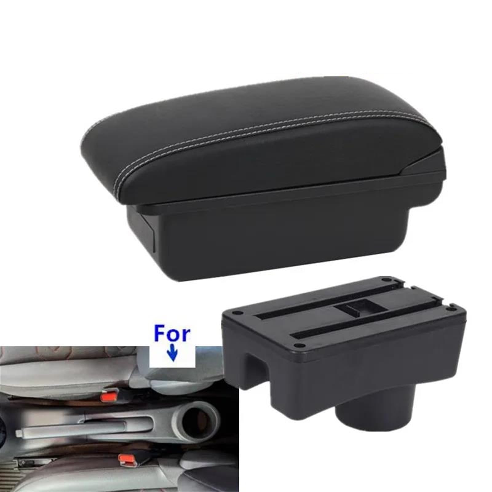 Mittelarmlehne Armlehnenbox Für Toyota Für Aygo X Auto Armlehne Autozubehör Innen Zentrale Aufbewahrungsbox Nachrüstteile Aufbewahrungskonsole(Style A3) von DZSQWETYU