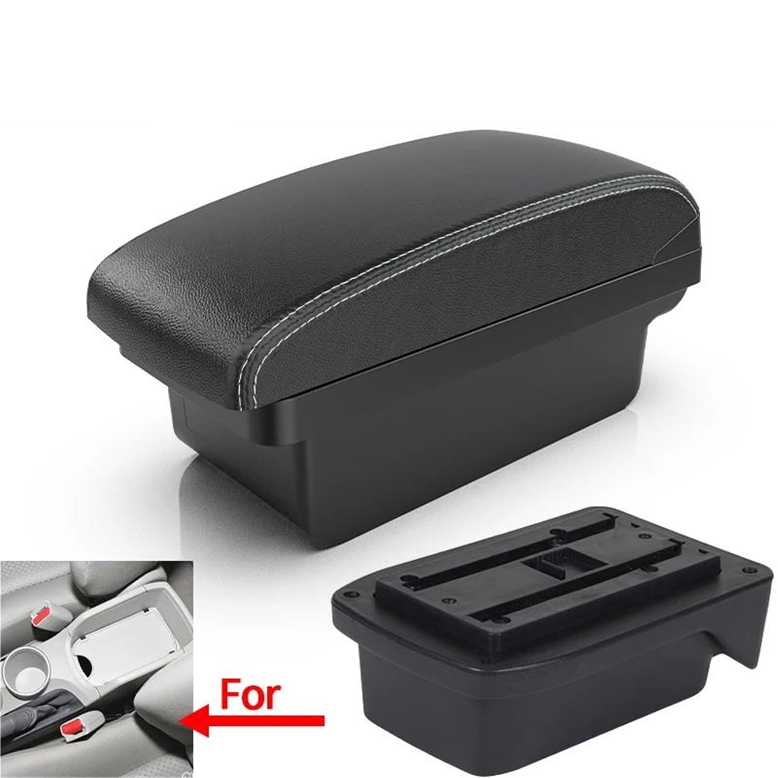 Mittelarmlehne Armlehnenbox Für Toyota Für Verso EZ Auto-Armlehnenbox Innenteile-Aufbewahrungsbox Mit USB-Zubehör Aufbewahrungskonsole(Style A3) von DZSQWETYU