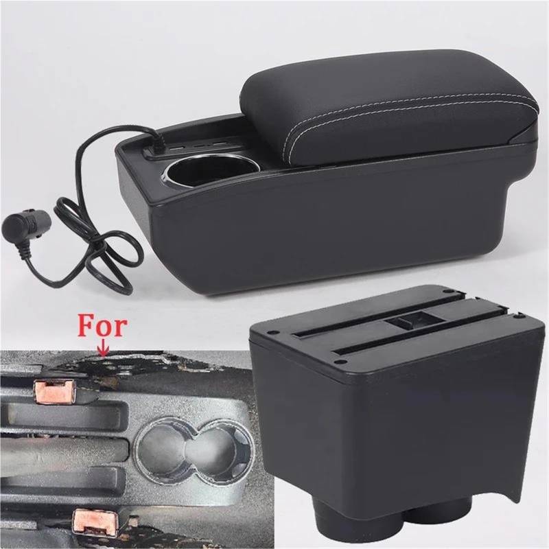 Mittelarmlehne Armlehnenbox Für VW Für Polo 2002-2009 Auto-Armlehne Dedizierte Aufbewahrungsbox Nachrüstung Für Den Innenraum Aufbewahrungskonsole(Style A3) von DZSQWETYU