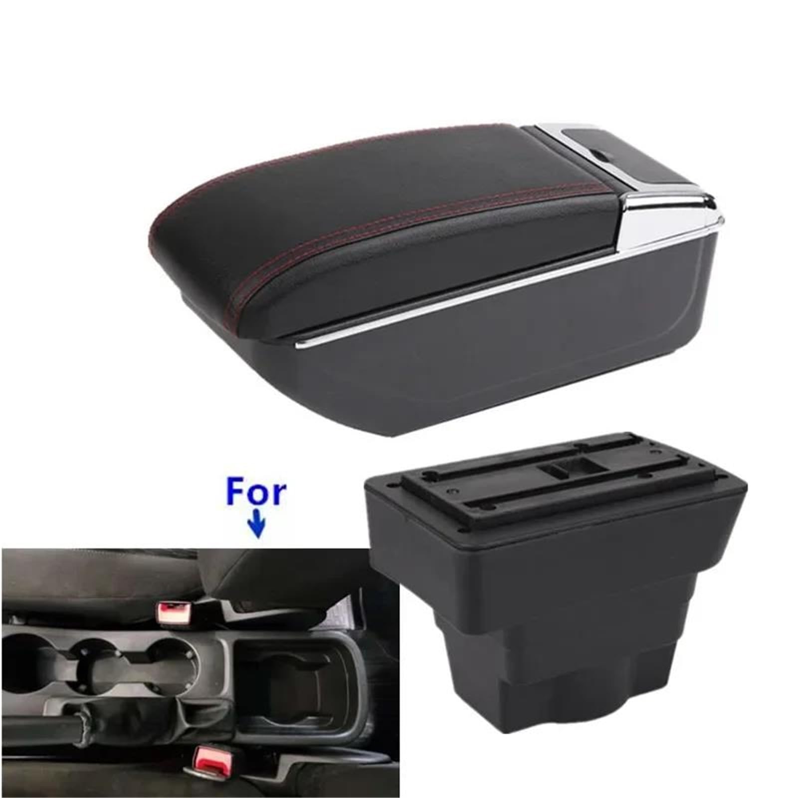 Mittelarmlehne Armlehnenbox Nachrüstteile Für Opel Für Astra J Auto Armlehne Center Storage Box Innenraum Autozubehör Aufbewahrungskonsole(Style B2) von DZSQWETYU