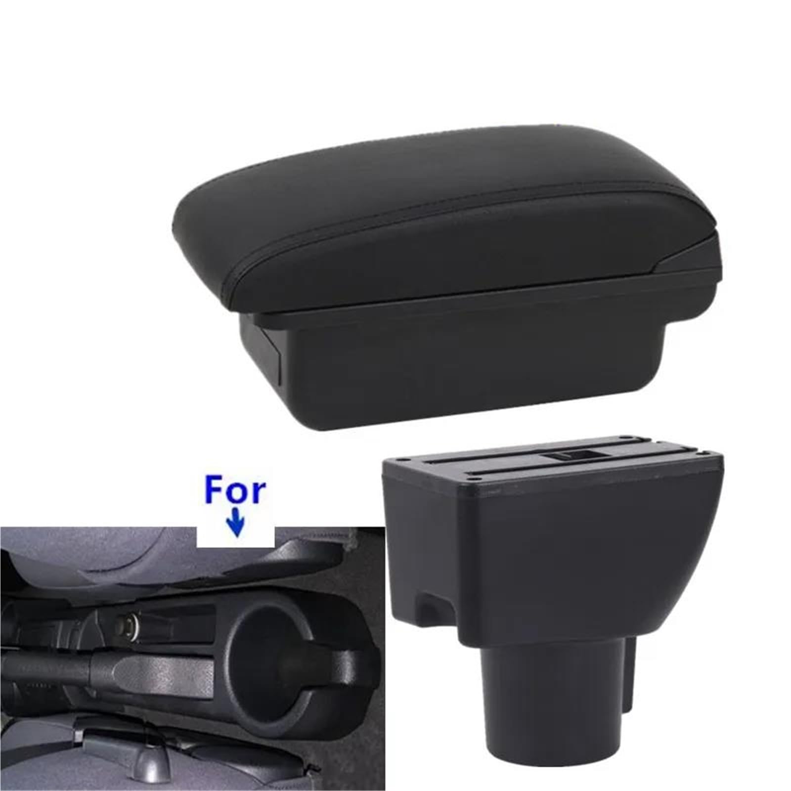 Mittelarmlehne Auto Armlehne Box Armlehne Box Für Hyundai Für Getz Retrofit Teile Center Storage Box Auto Zubehör Aufbewahrungskonsole(Style A1) von DZSQWETYU