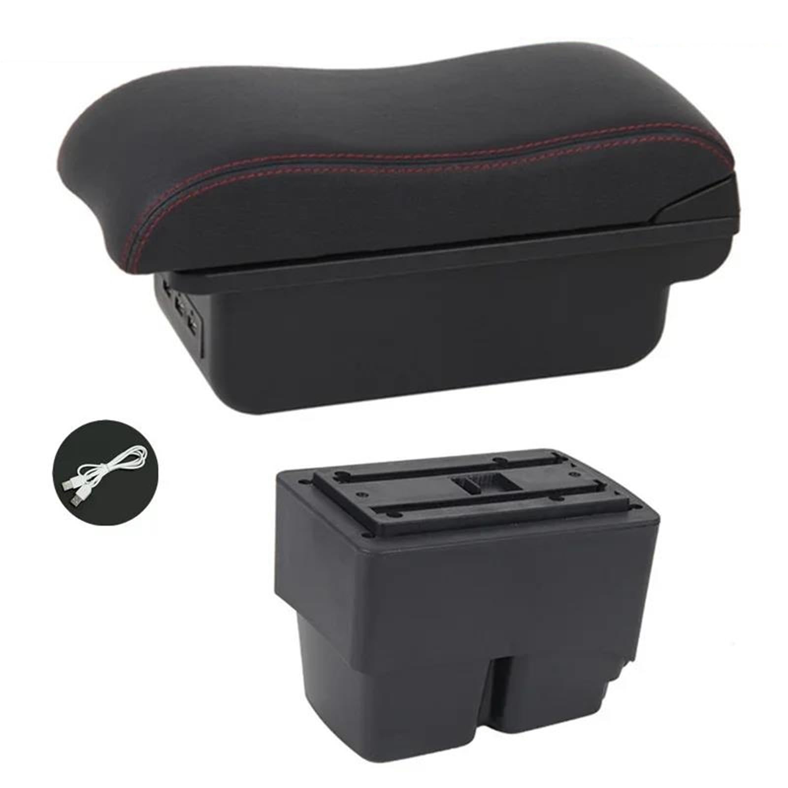 Mittelarmlehne Auto Armlehne Box Für Ford Für Fiesta Für MK7 2009 2010 2011 2012 2013 2014 2015 2016 2017 Lagerung Innen Aufbewahrungskonsole(Style C5) von DZSQWETYU