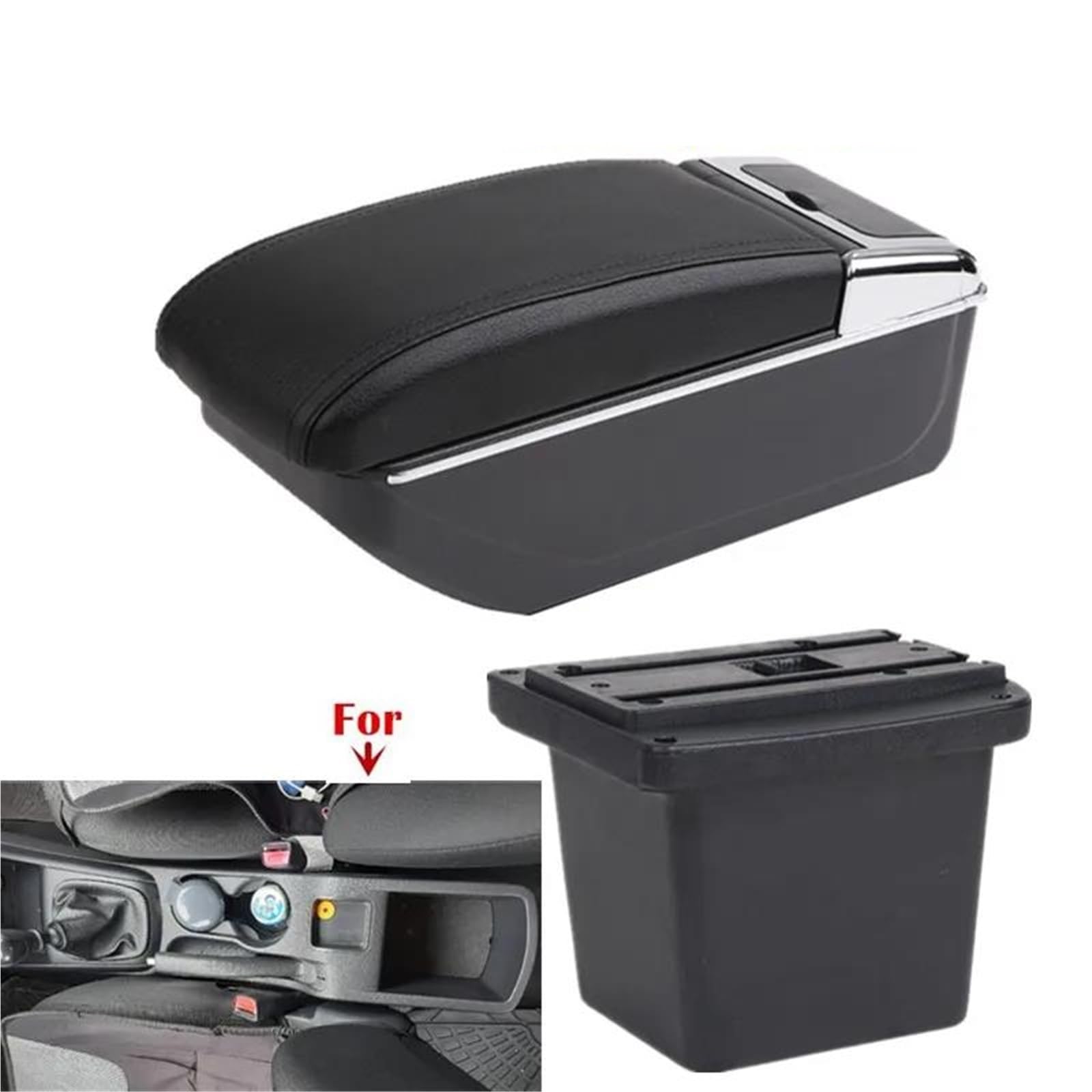 Mittelarmlehne Auto Armlehne Box Für Hyundai Für Elantra Touring Für I30 FD I30cw 2007-2011 Lagerung Box Retrofit Zubehör Aufbewahrungskonsole(Style B1) von DZSQWETYU