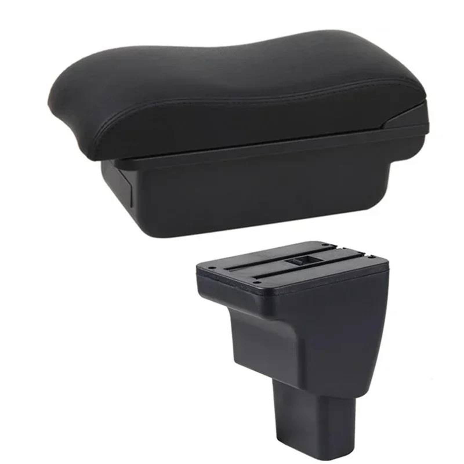 Mittelarmlehne Auto Armlehne Box Für Hyundai Für I10 2006~2017 Leder Arm Rest Center Console Storage USB Aufbewahrungskonsole(Style B4) von DZSQWETYU