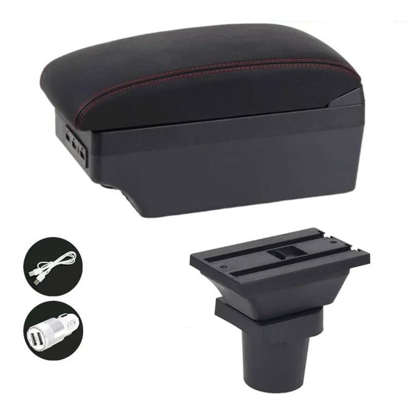 Mittelarmlehne Auto Armlehne Box Für Toyota Für Yaris Für Vitz 5dr 2005-2011 Zentrale Lagerung USB Arm Rest Zubehör Aufbewahrungskonsole(Style E2) von DZSQWETYU