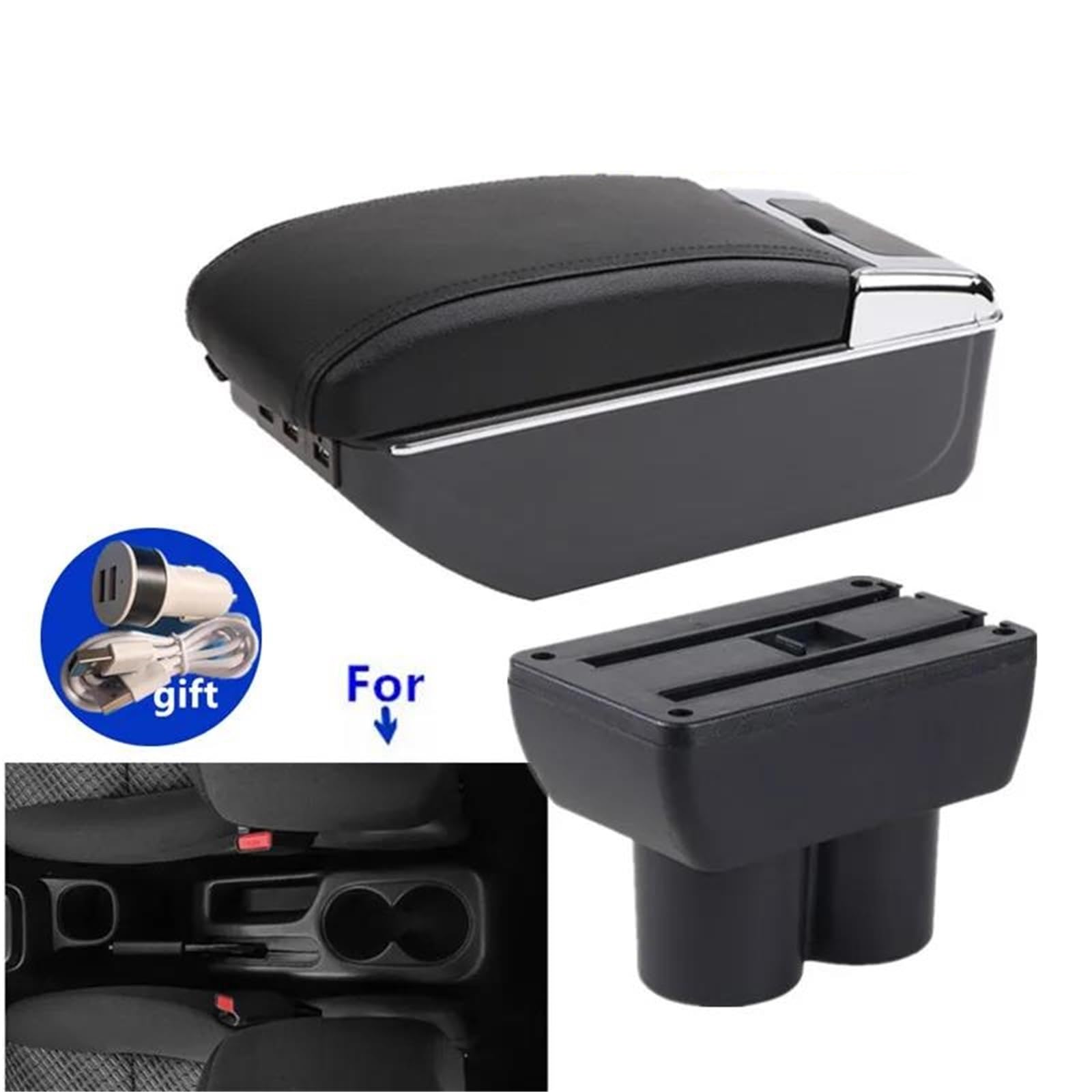 Mittelarmlehne Autoarmlehne Für Suzuki Für Jimny 1999-2018 Armlehnenbox Innenteile Center Storage Box Autozubehör Aufbewahrungskonsole(Style D1) von DZSQWETYU