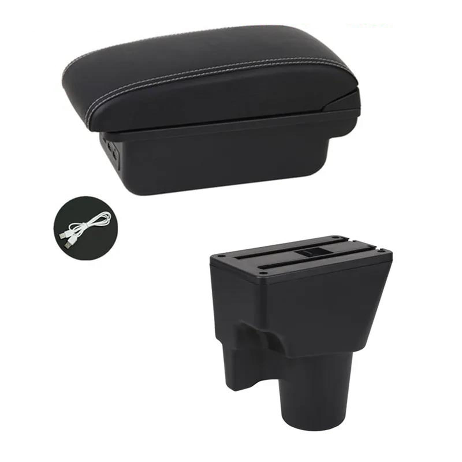 Mittelarmlehne Für KIA Für Picanto Armlehnenbox Zentrale Speicherinhaltsbox Mit Getränkehalterprodukten Innenraum Auto-Styling Aufbewahrungskonsole(Style C3) von DZSQWETYU
