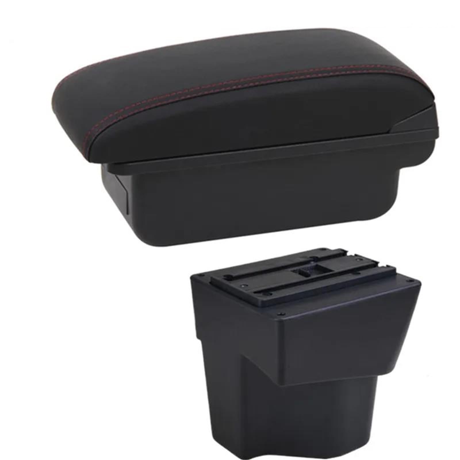Mittelarmlehne Für Kia Für Rio 5 2012-2019 Auto Armlehne Box Leder Arm Rest Center Console Storage Box USB Zubehör Aufbewahrungskonsole(Style B2) von DZSQWETYU